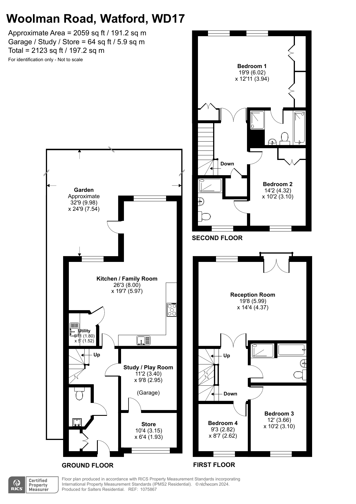9 Woolman Road, Watford floorplan