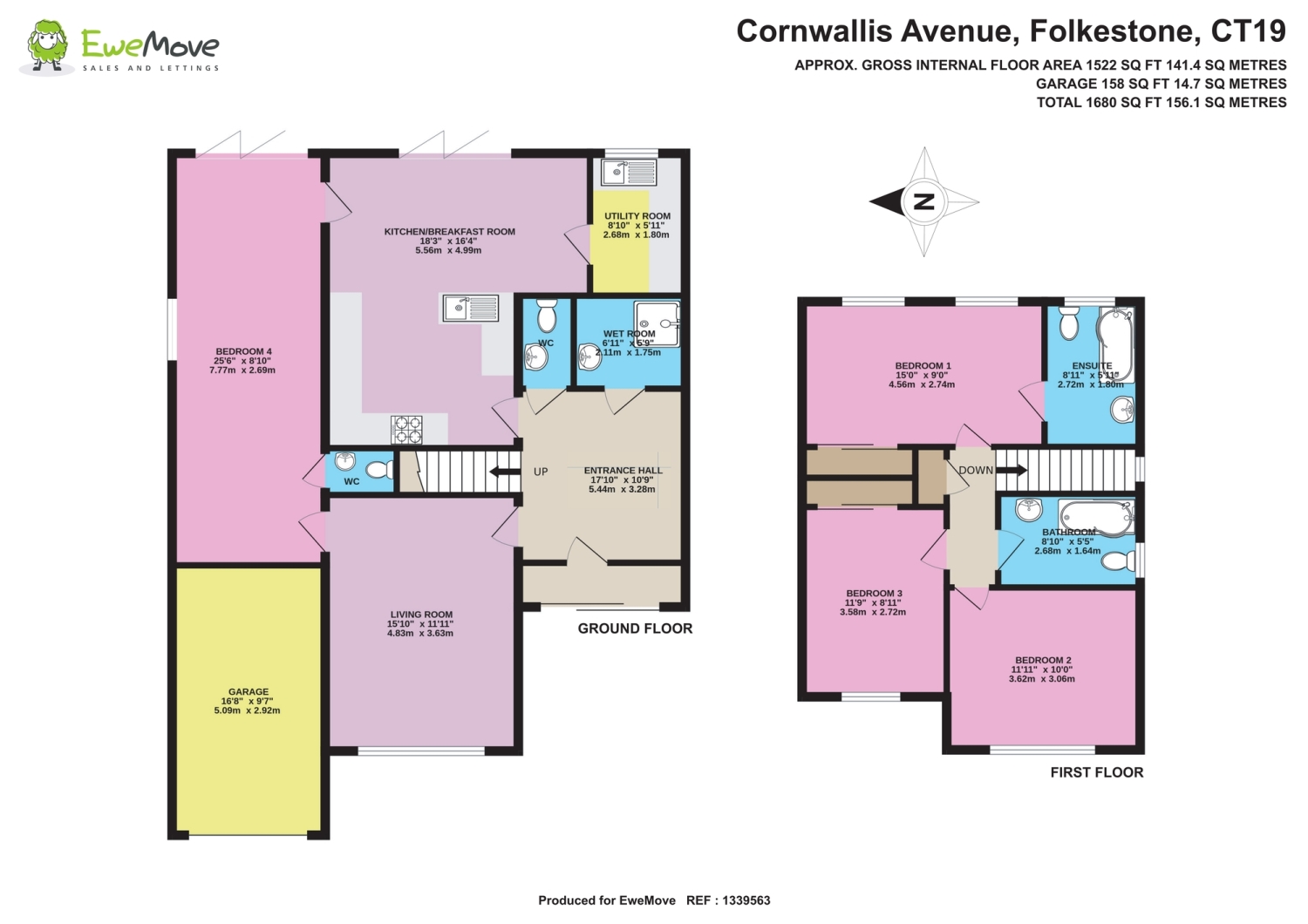64, Cornwallis Avenue, Folkestone floorplan