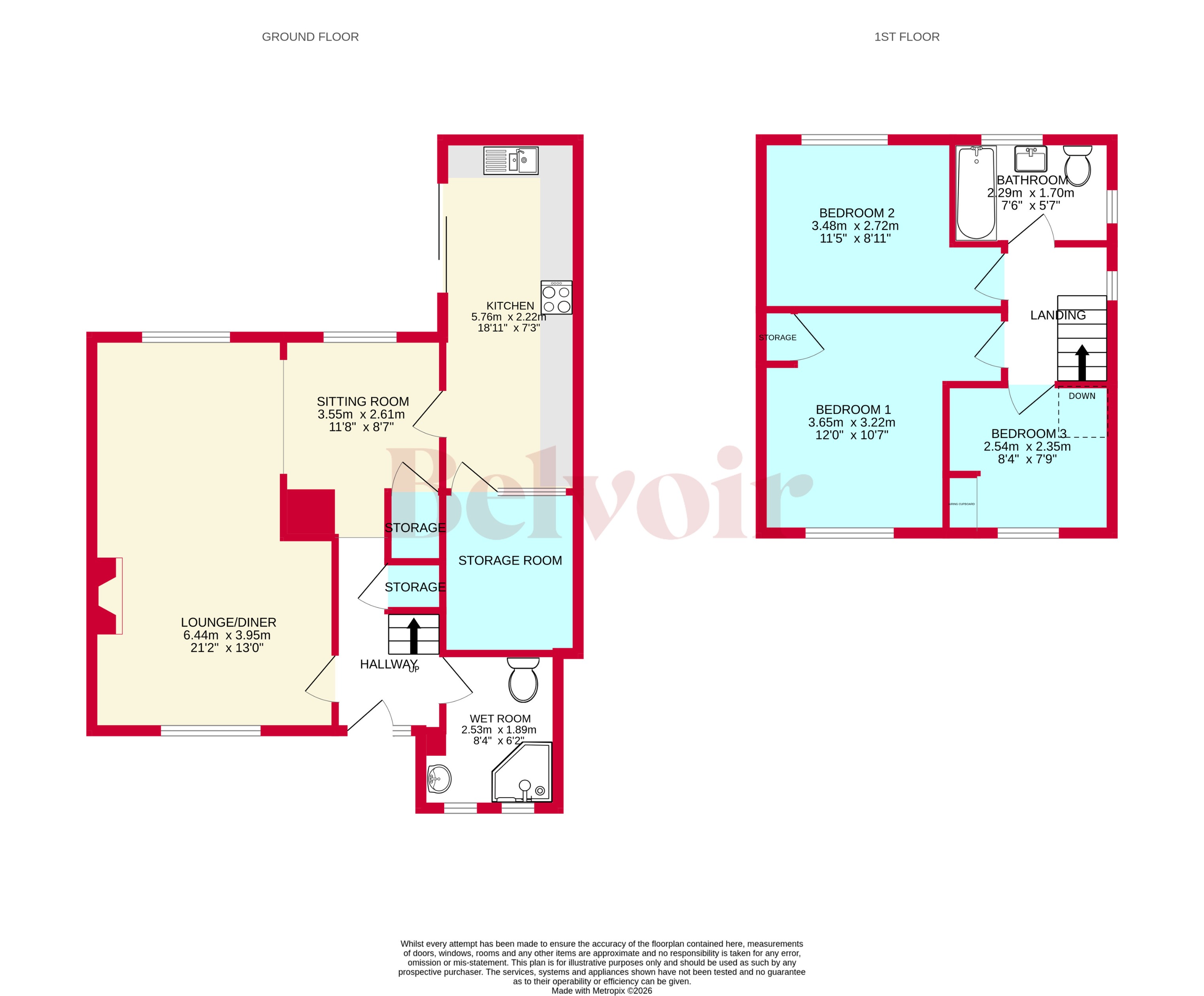 190, Brownhills Road, Cannock floorplan