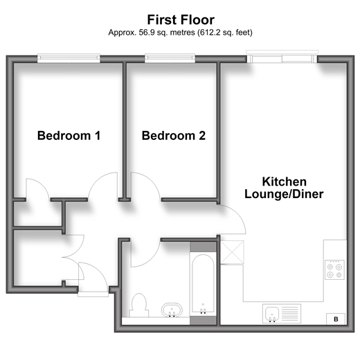 Stafford Rise, Caterham floorplan