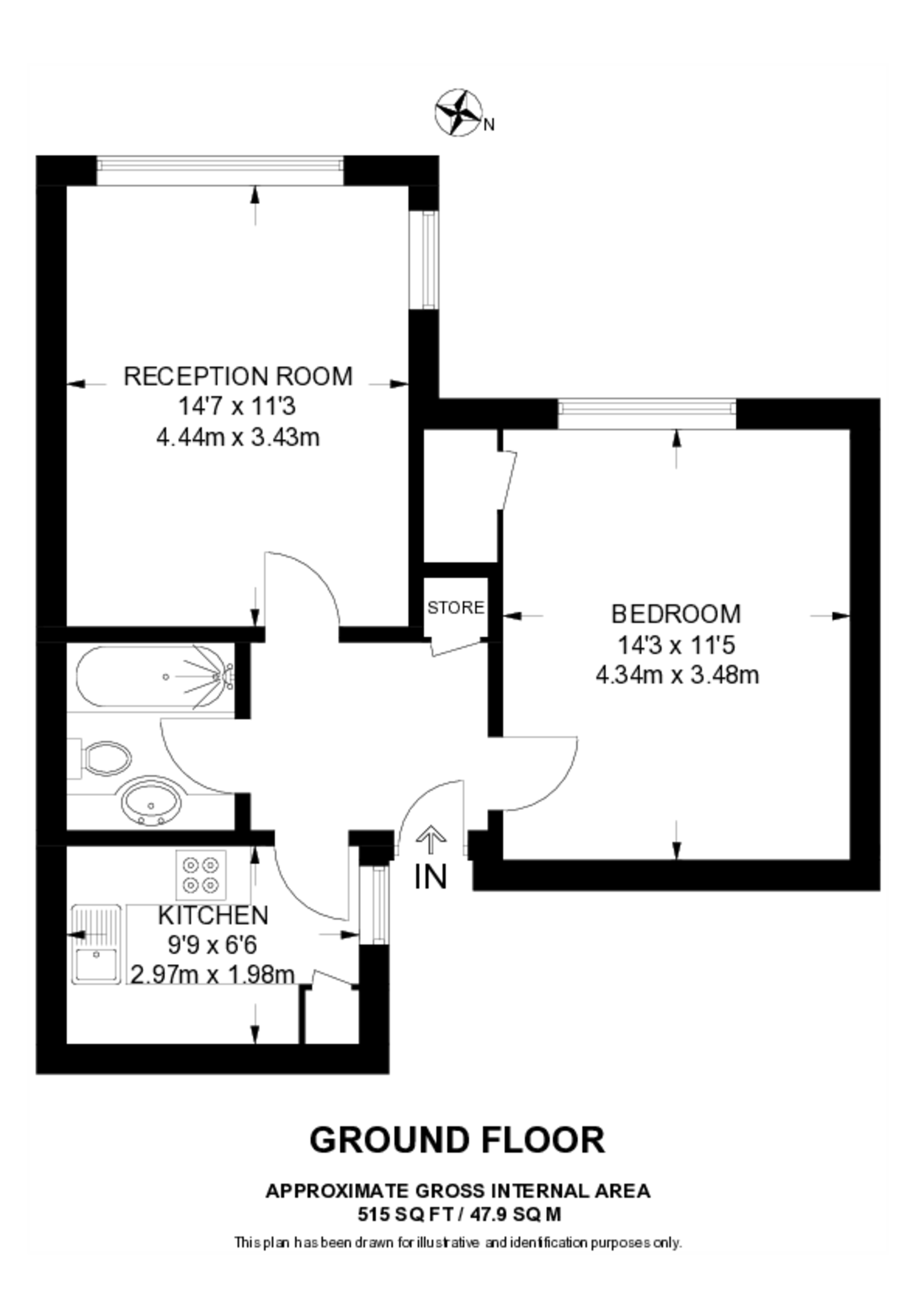 Gunnersbury Court, Acton floorplan