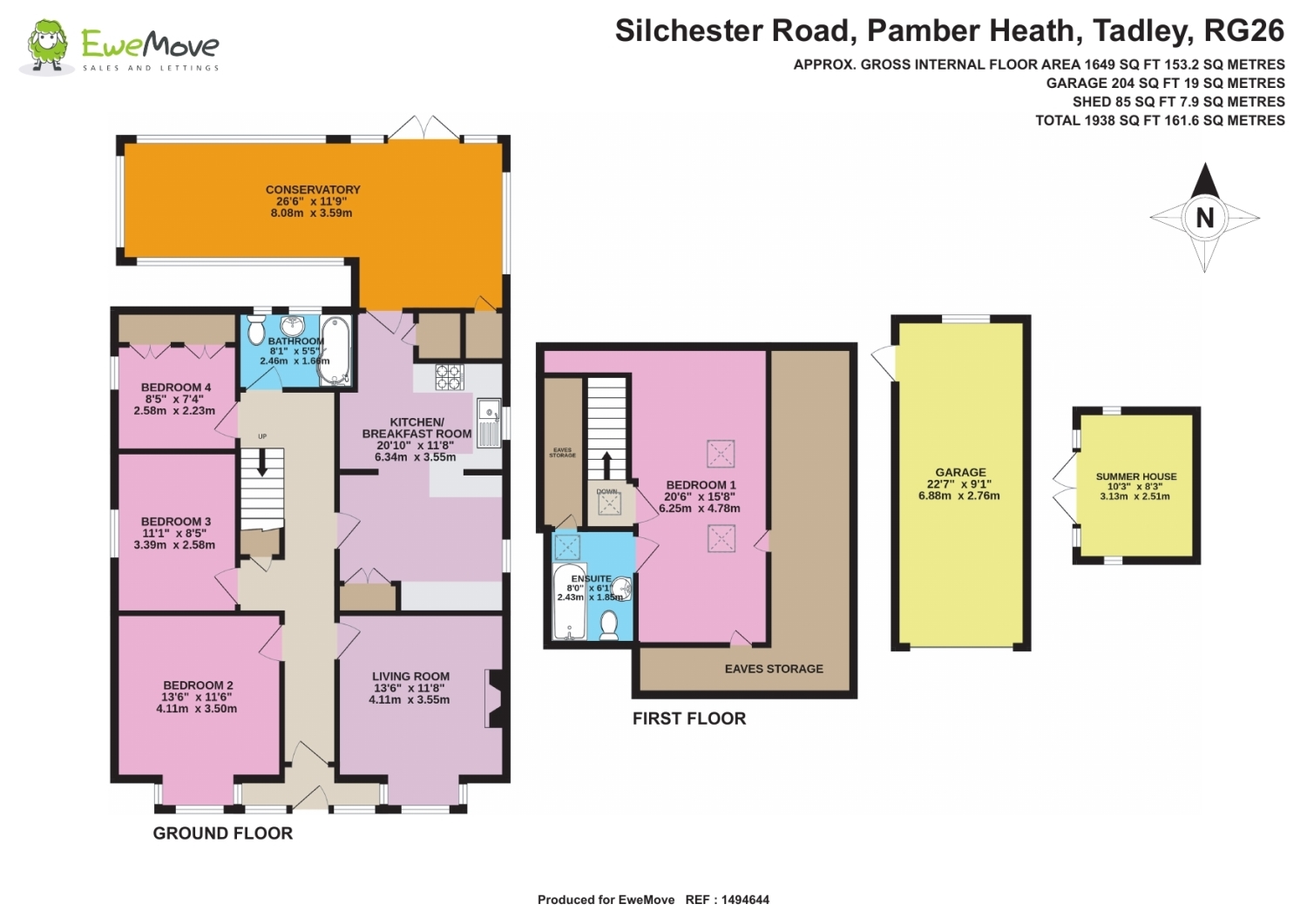 55, Silchester Road, Tadley floorplan