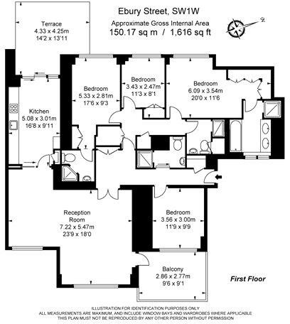 4 Bedrooms Flat to rent in 55 Ebury Street, London SW1W