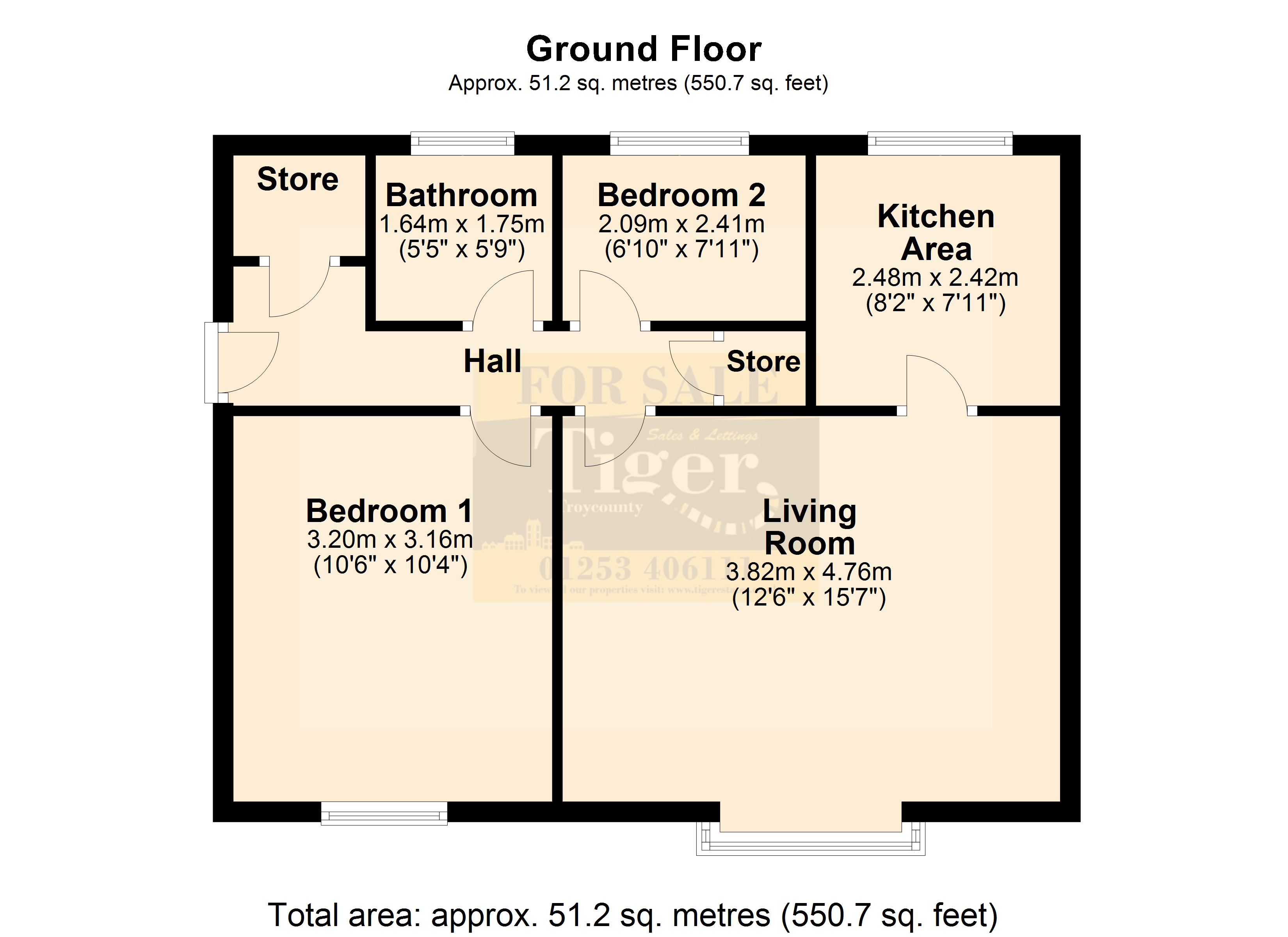 Mythop Road, Blackpool FY4, 2 bedroom flat for sale 64834217
