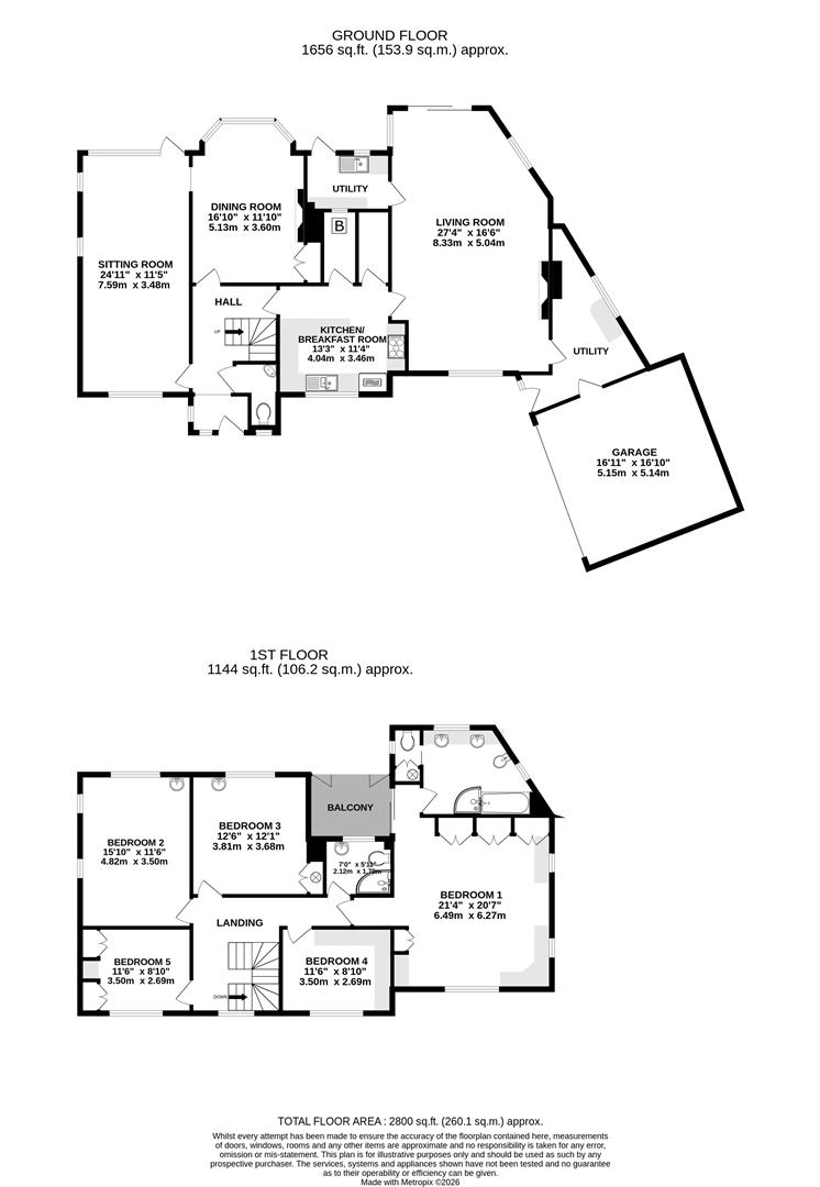 2, Highfield Drive, Uxbridge floorplan