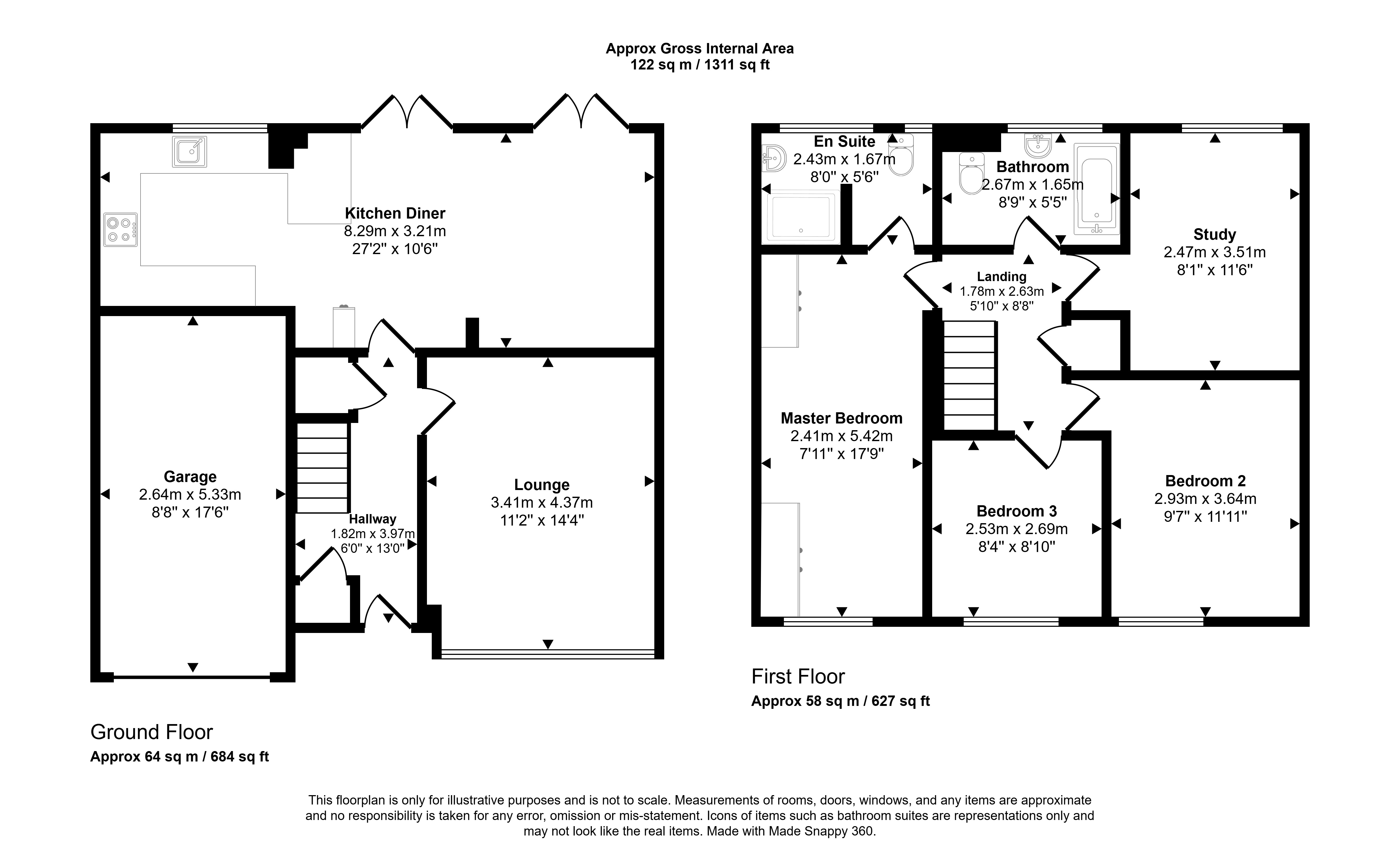 3, Frome Place, Cramlington floorplan