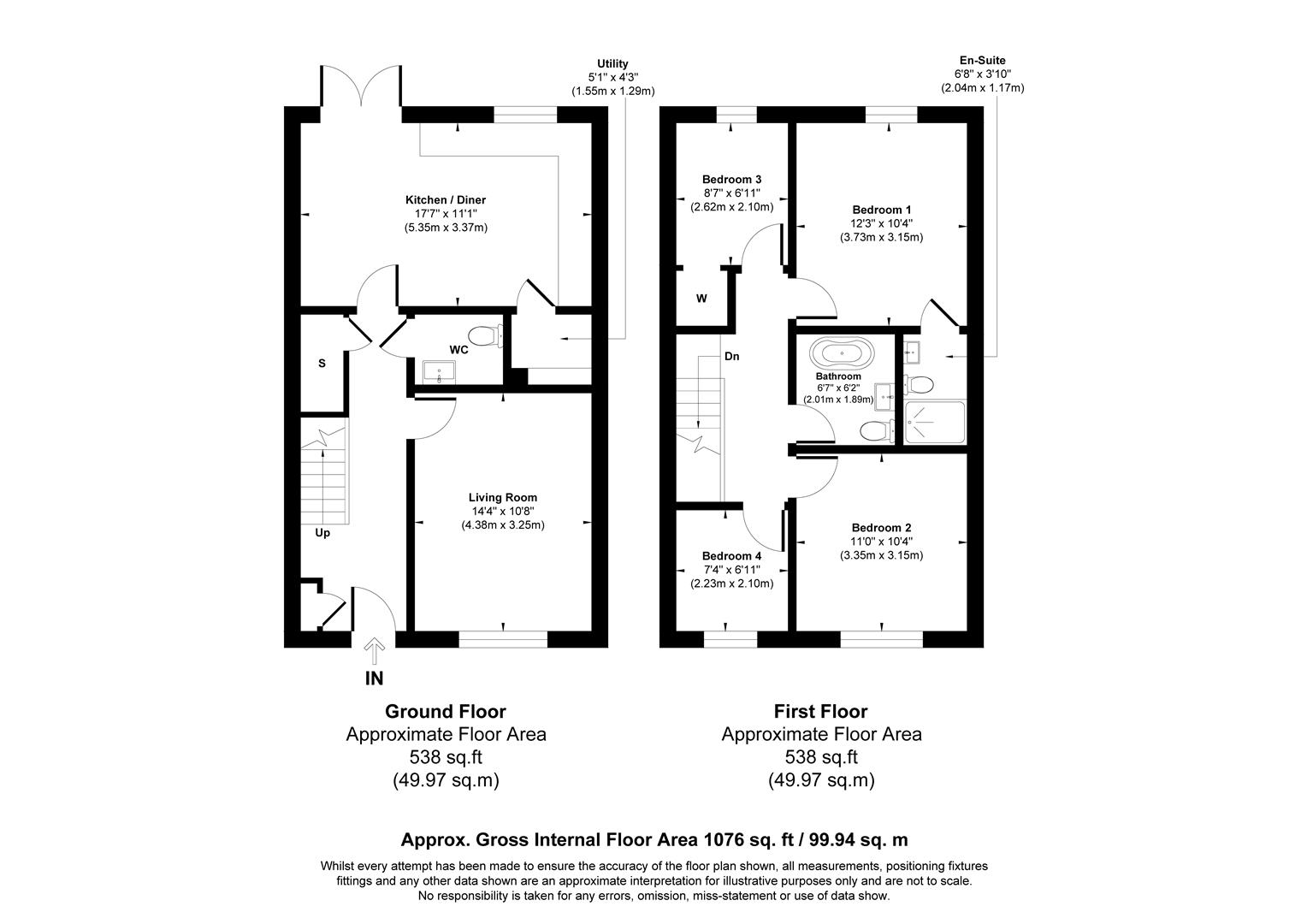 56, Acorn Drive, Prescot floorplan