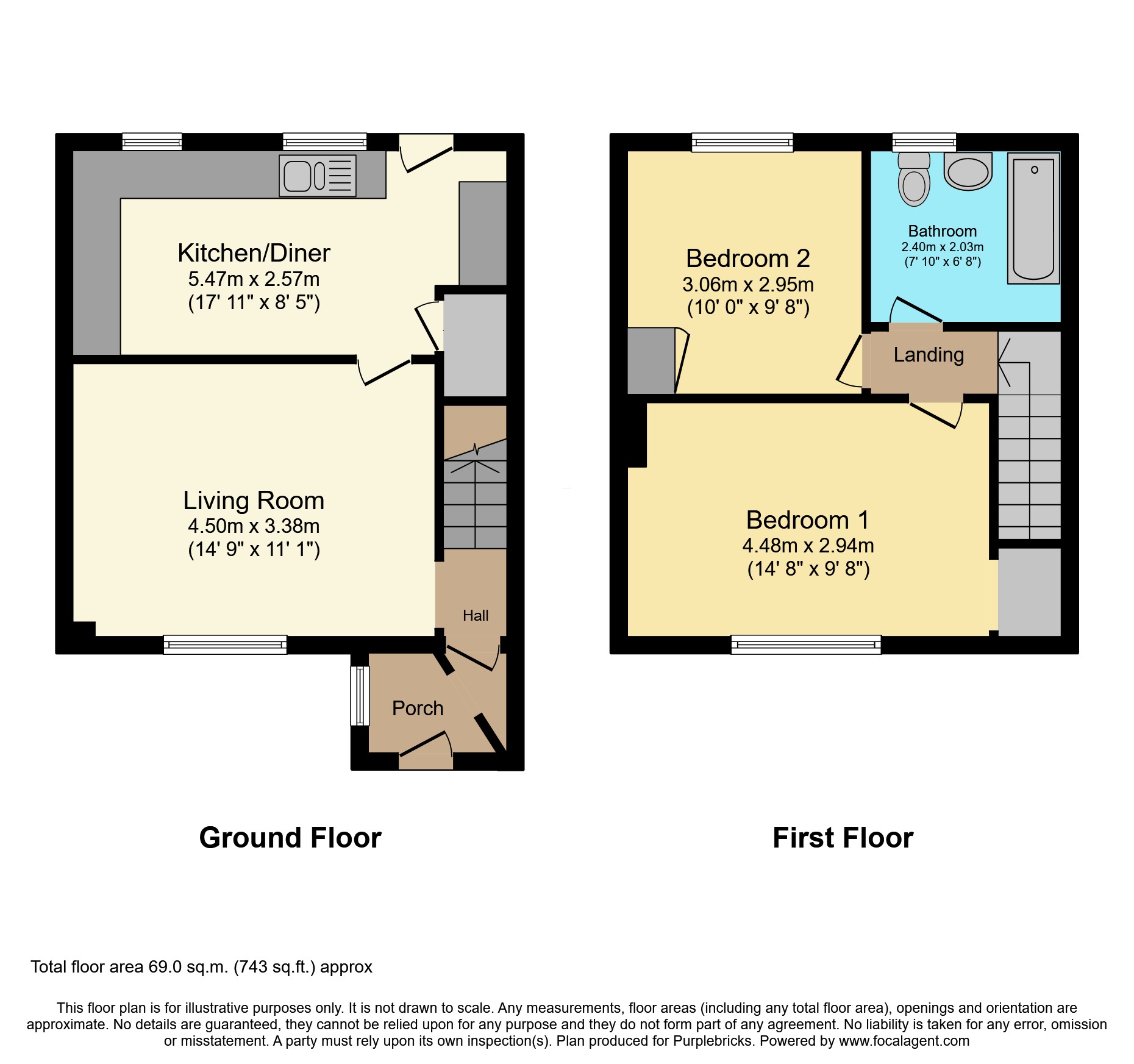 88, Bells Lane, Nottingham floorplan