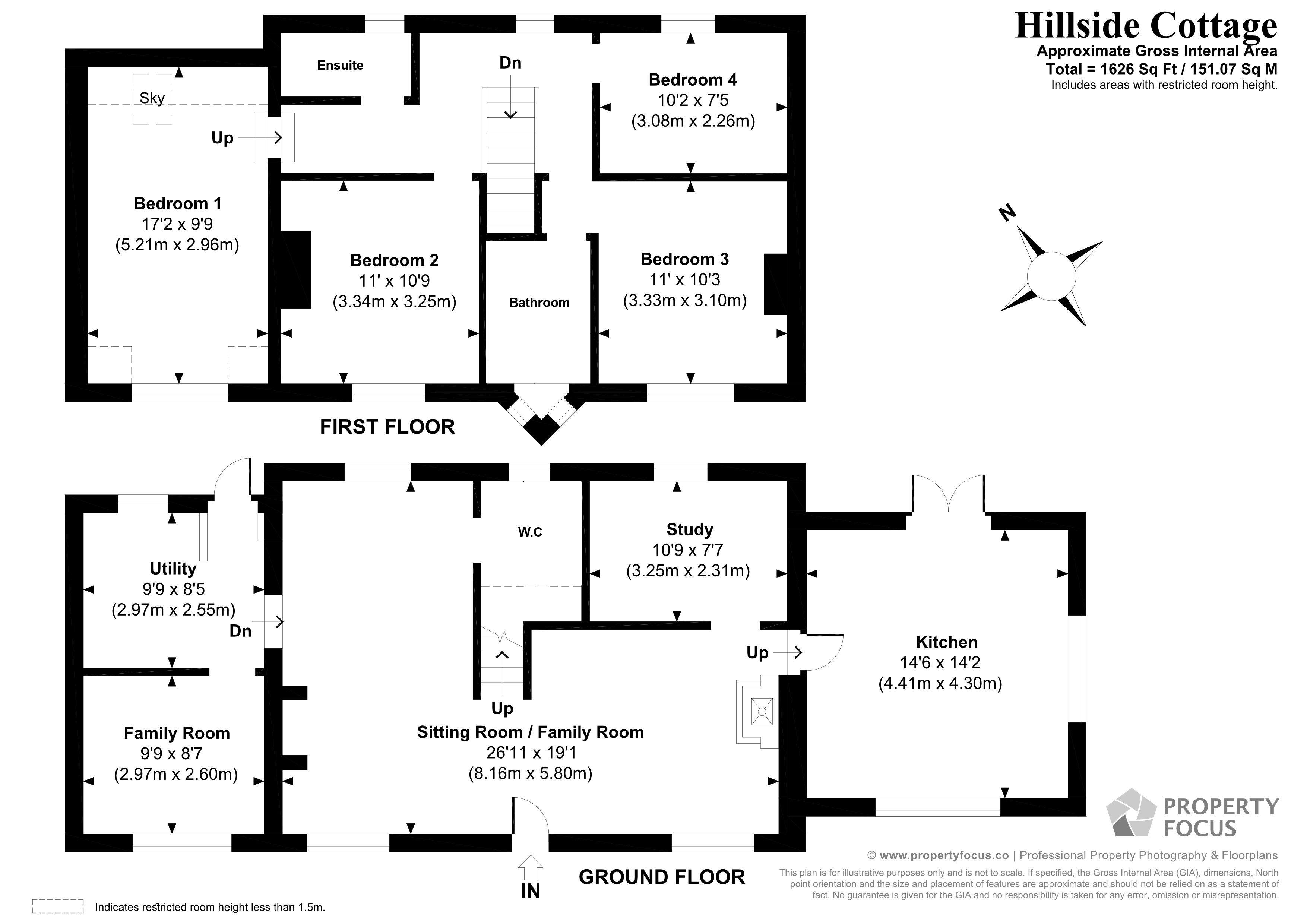 Hillside Cottage, Michelmersh floorplan