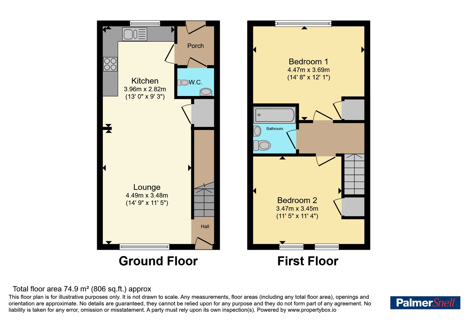 69, Rossiter Road, Taunton floorplan