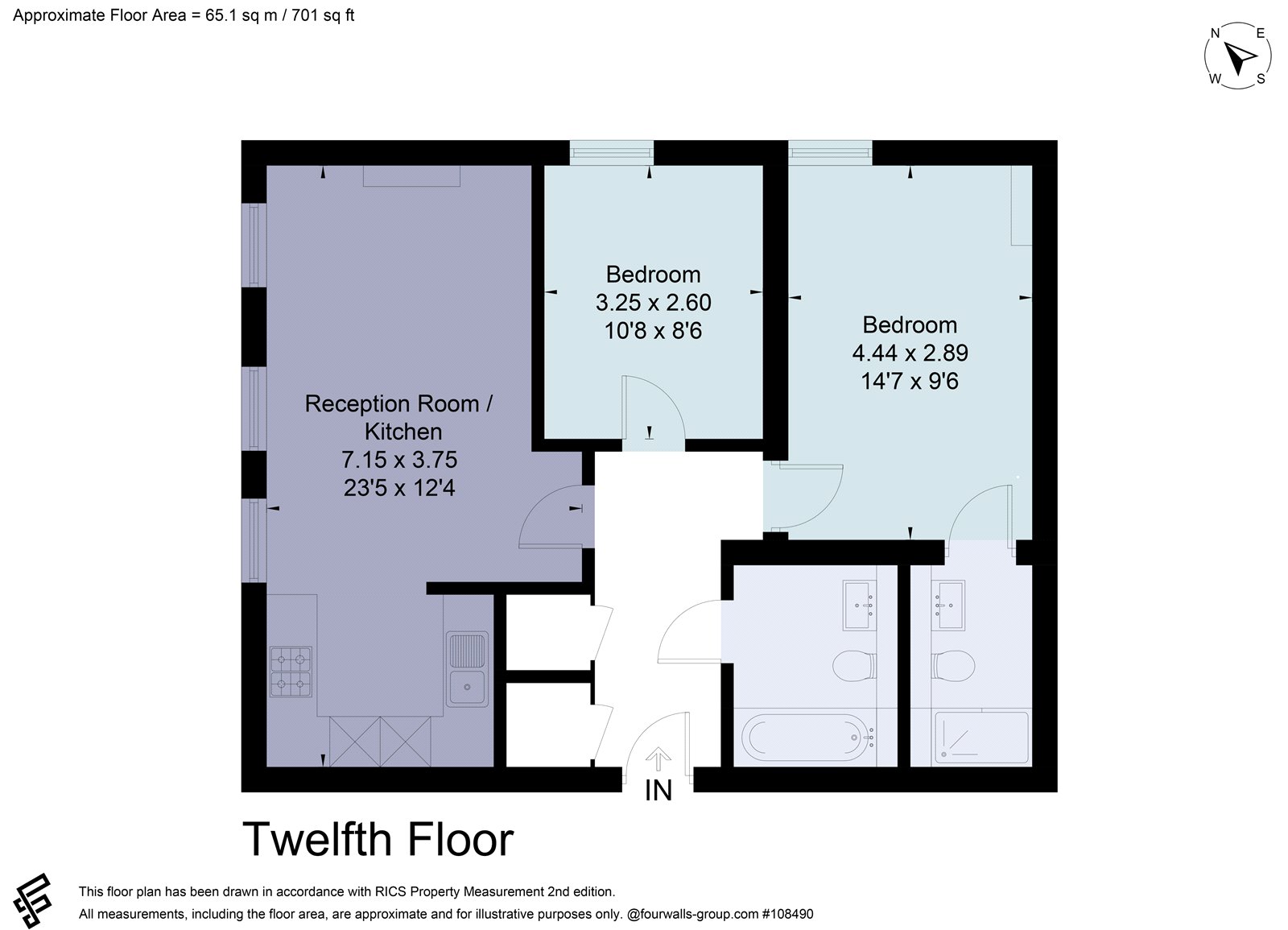 Apartment 1201, Michigan Point Tow, 9, Michigan Avenue, Greater Manchester floorplan