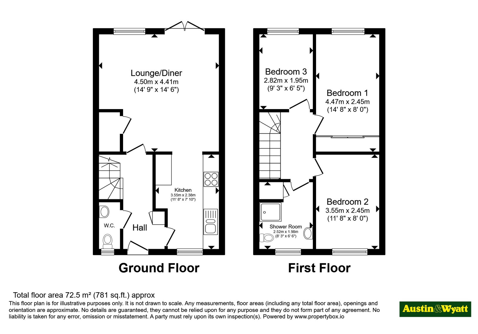 3 Corfe Mews, 12, Kingston Road, Dorset floorplan
