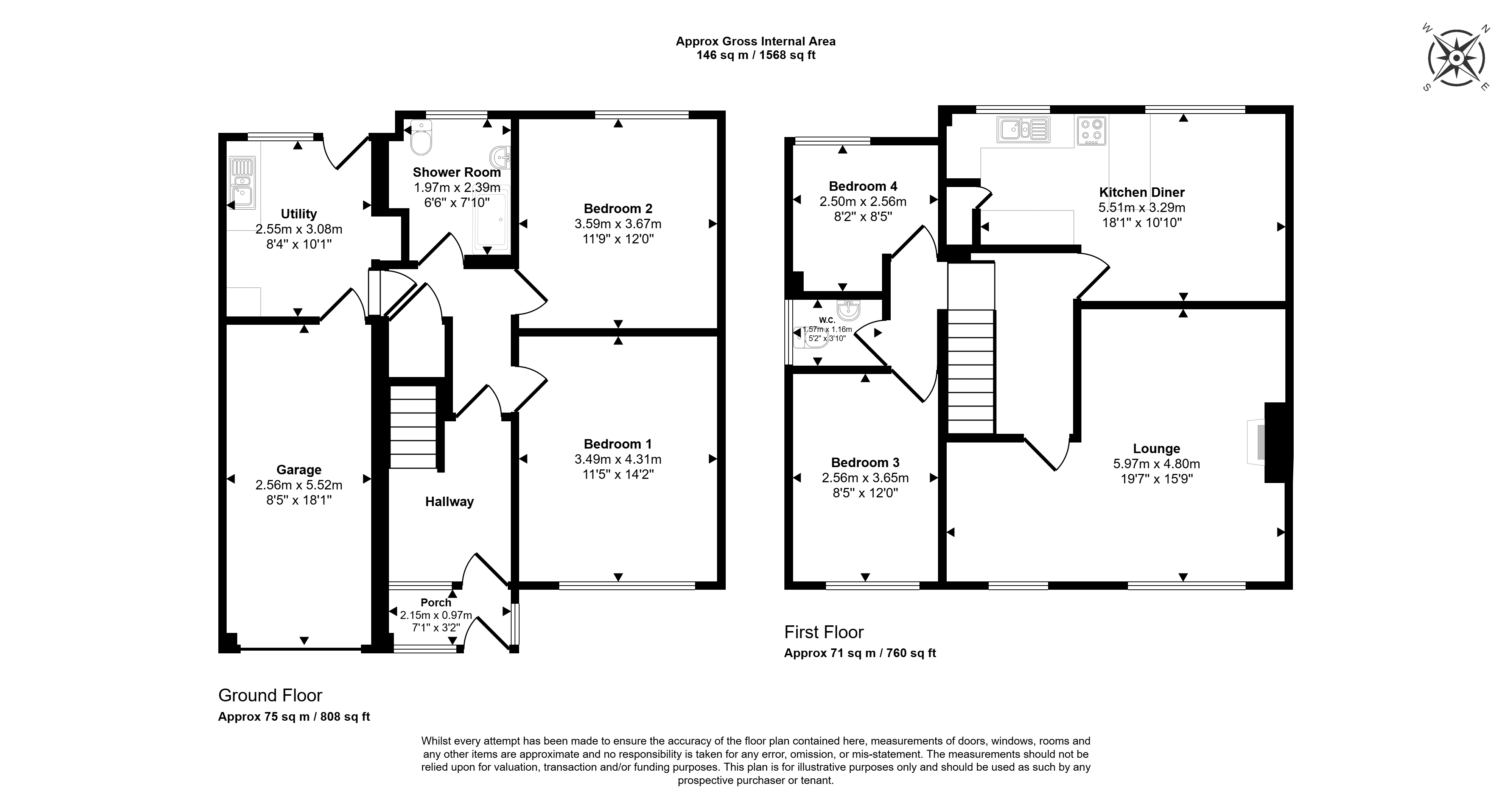 3, Curly Lane, Lesbury floorplan