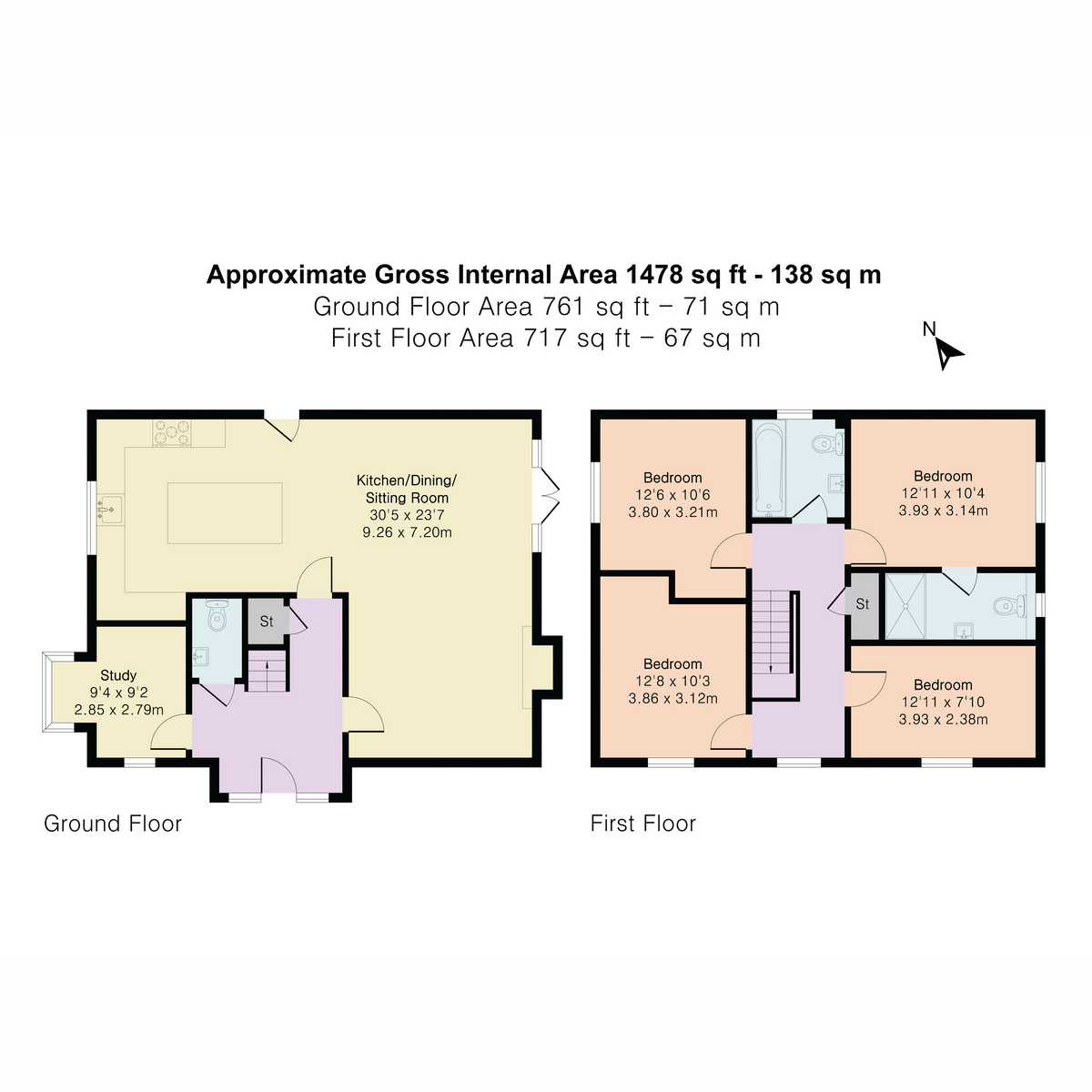 1, Hawthorne Close, Oxford, OX44 floorplan