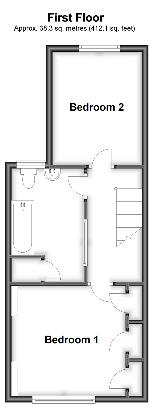Bevis Road, Portsmouth, Hampshire PO2, 2 bedroom terraced house for
