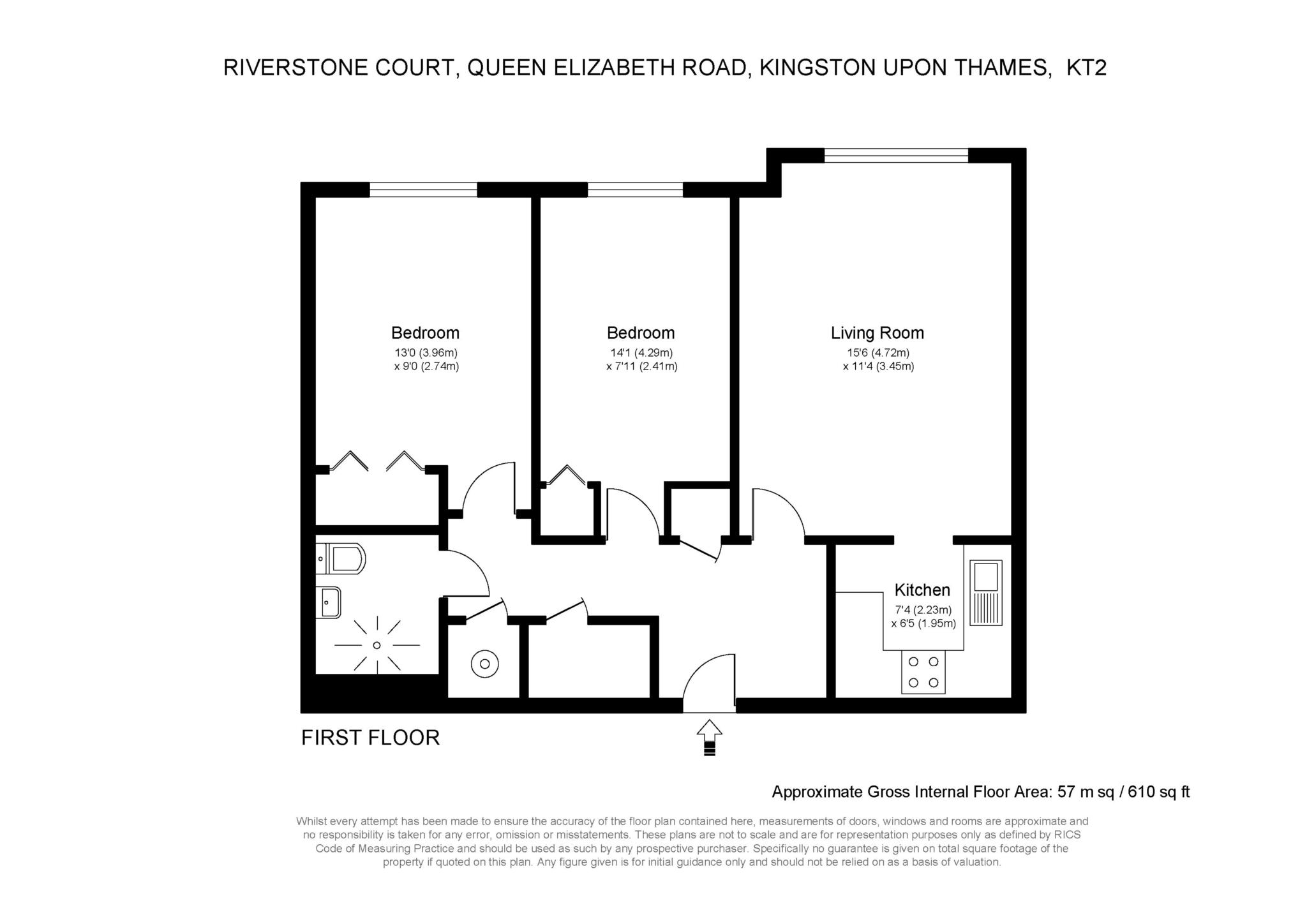 17 Riverstone Court, Queen Elizabeth Road, Kingston Upon Thames floorplan