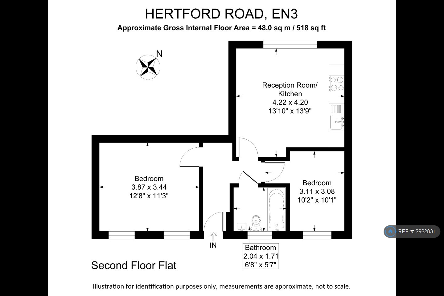 C Hertford Road, Enfield floorplan