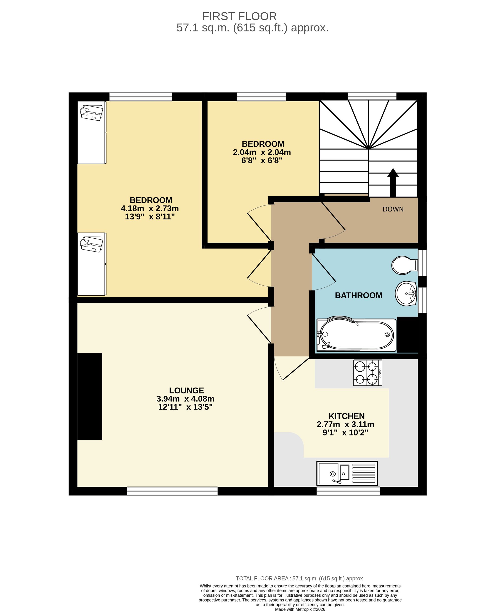 70a Holmefield Road, Worksop floorplan