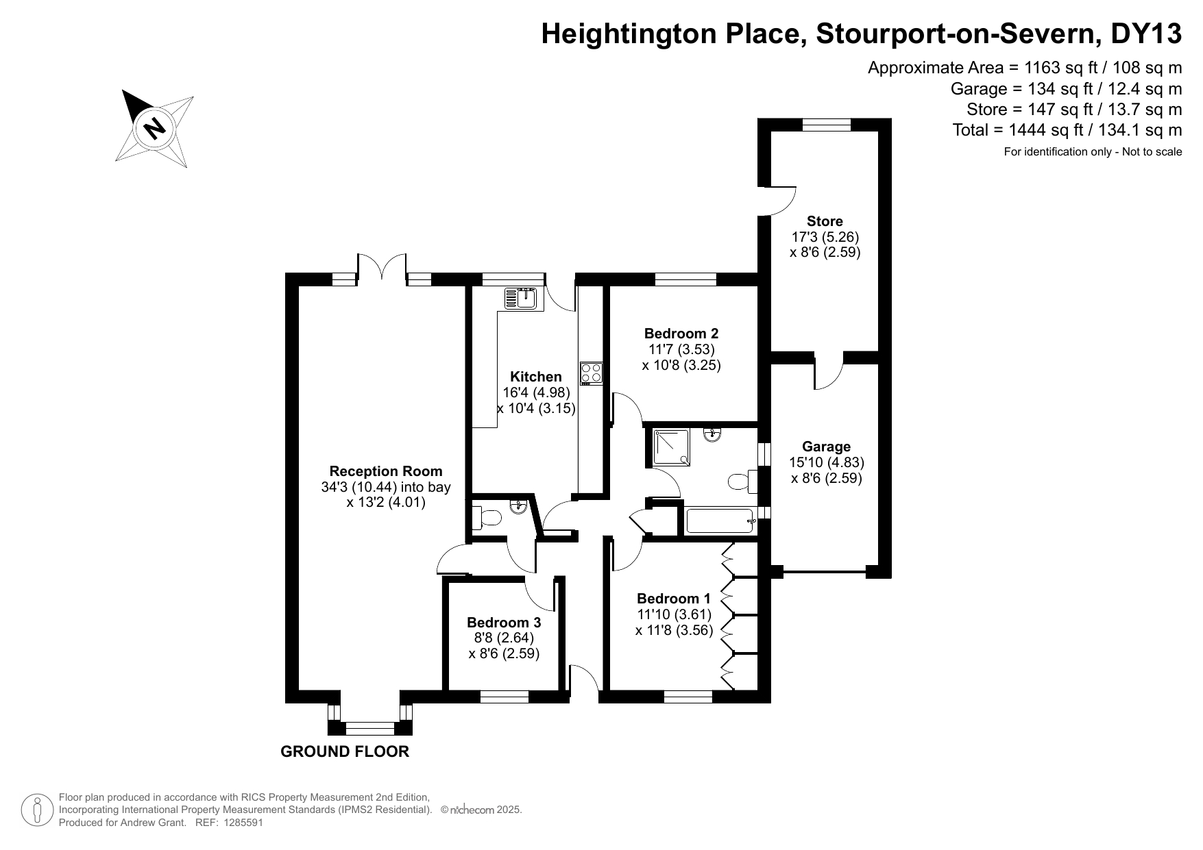 1, Heightington Place, Stourport-On-Severn floorplan