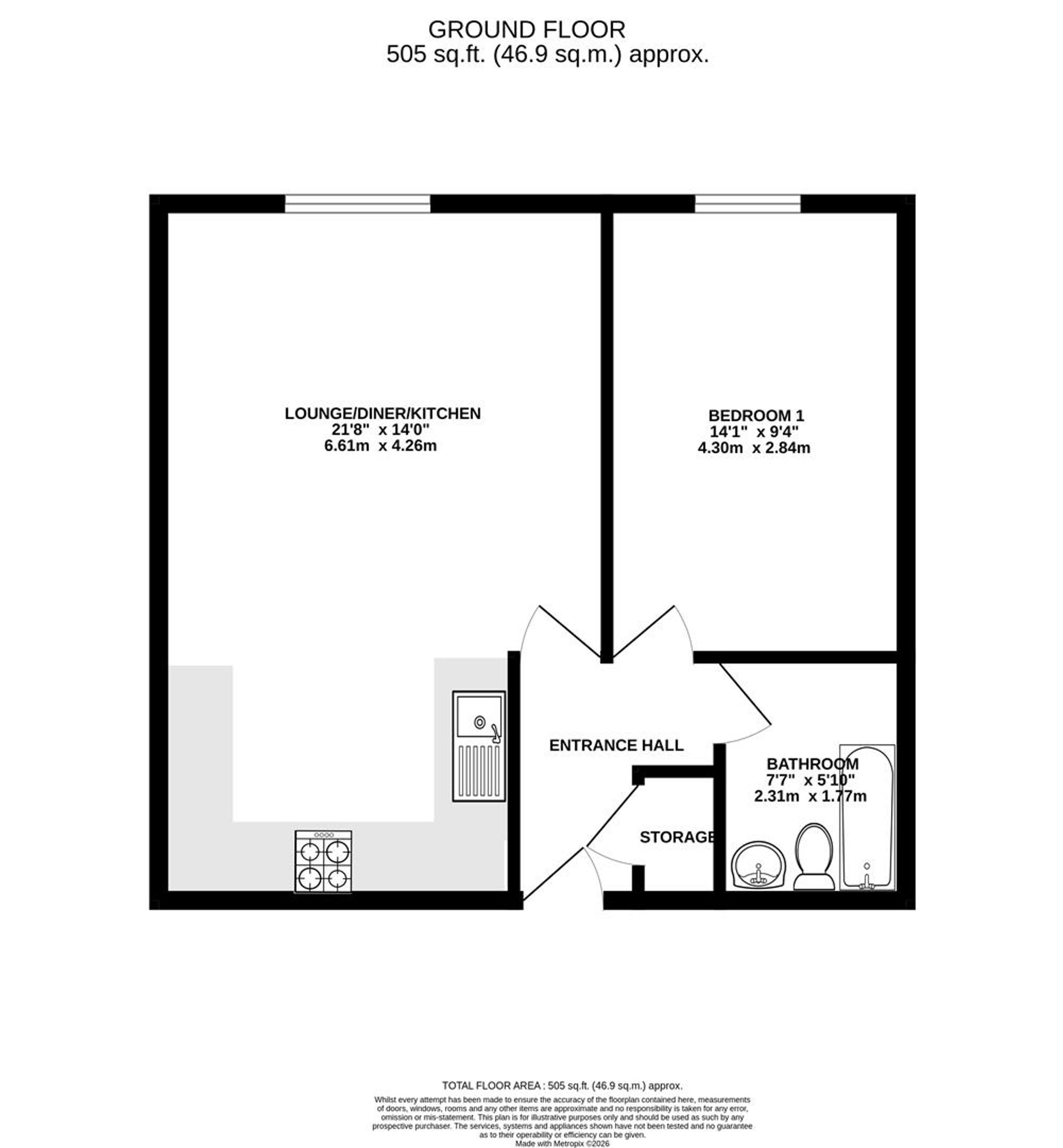 Apt 214, Piccadilly Heights Wain Avenue, Chesterfield floorplan