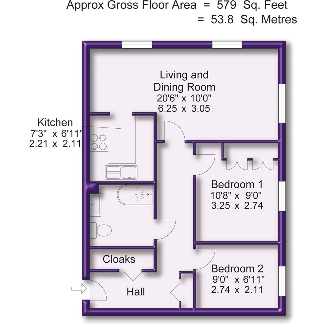 Flat 8, St. Andrews Court, Queens Road, Altrincham floorplan