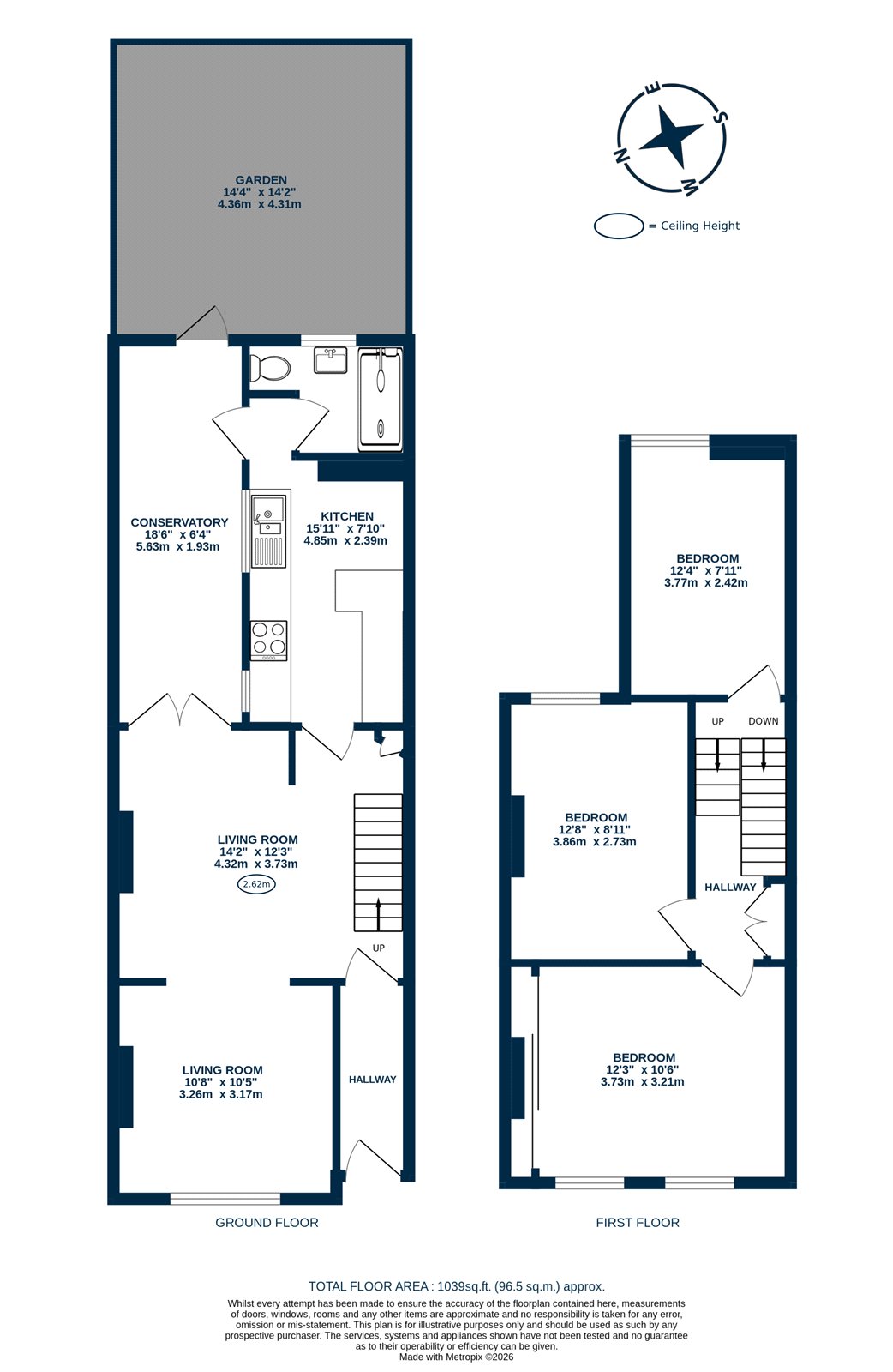 Third Avenue, London floorplan