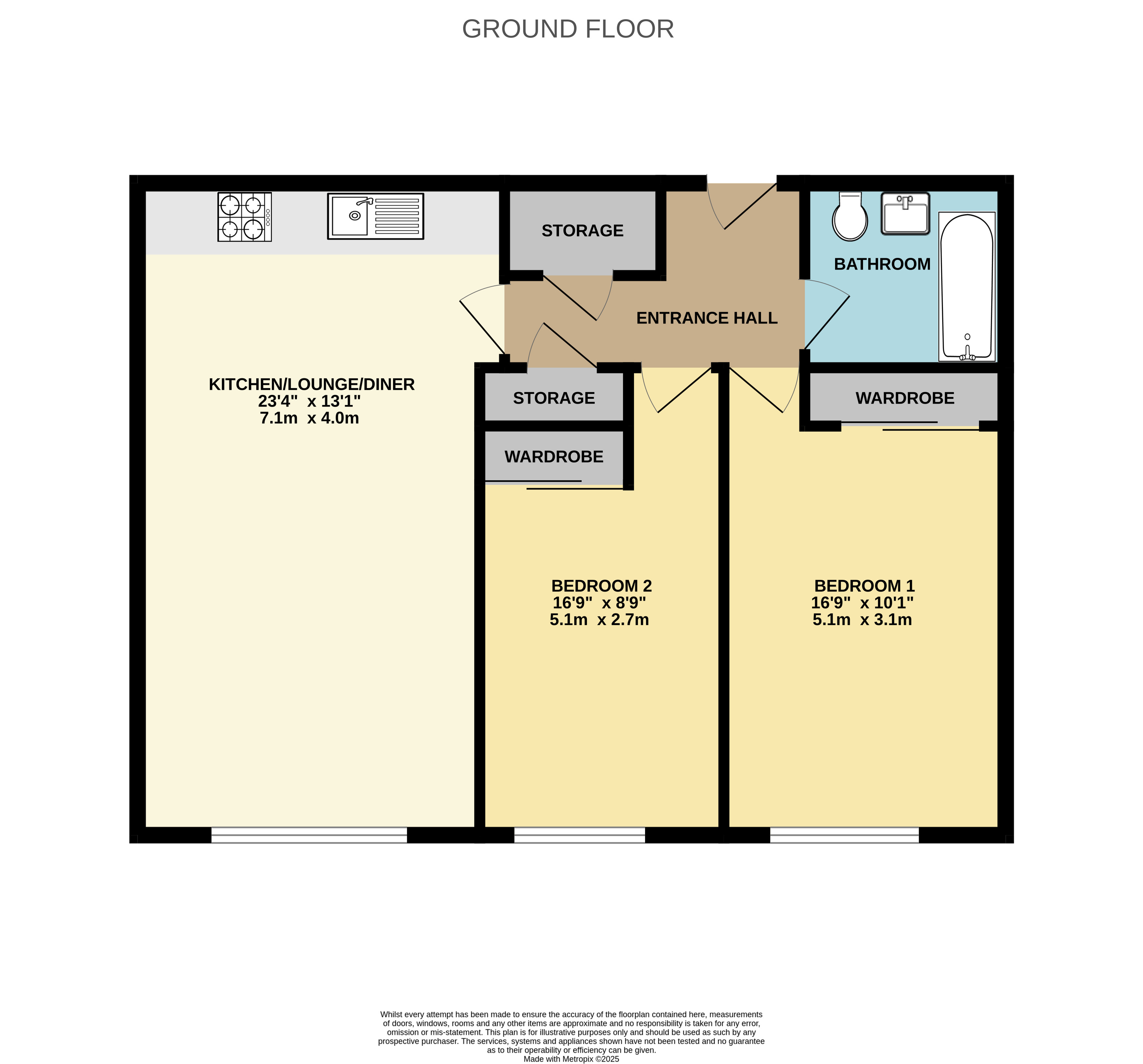 304 Summer House, 95, Pope Street, Birmingham floorplan