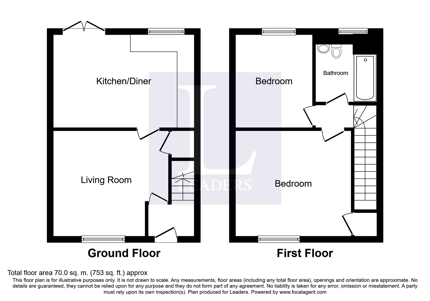2 Bedrooms Terraced house to rent in White Hart Close, Billesdon, Leicester LE7