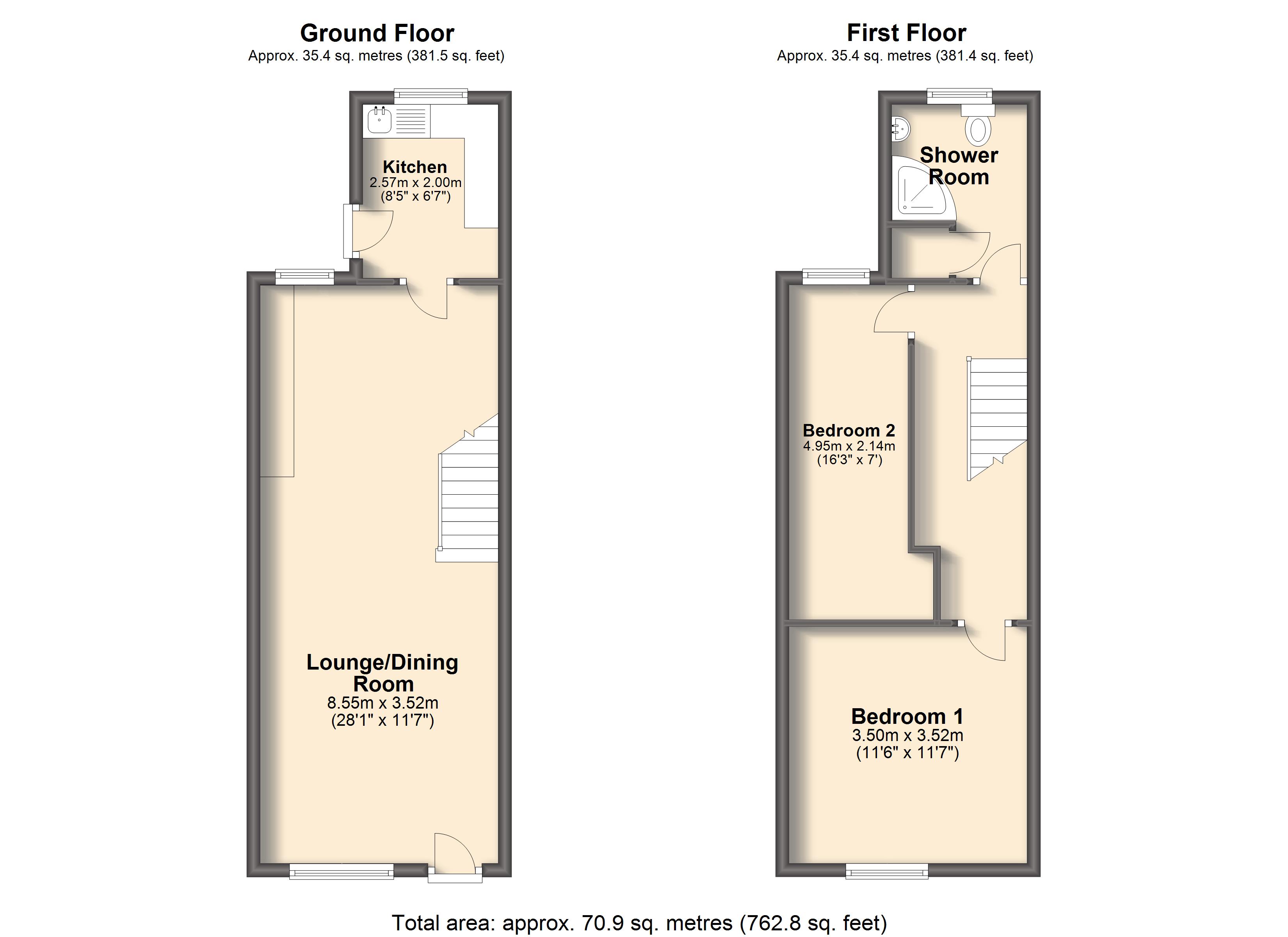 2 Bedrooms Terraced house for sale in Station Road, Killamarsh, Sheffield S21