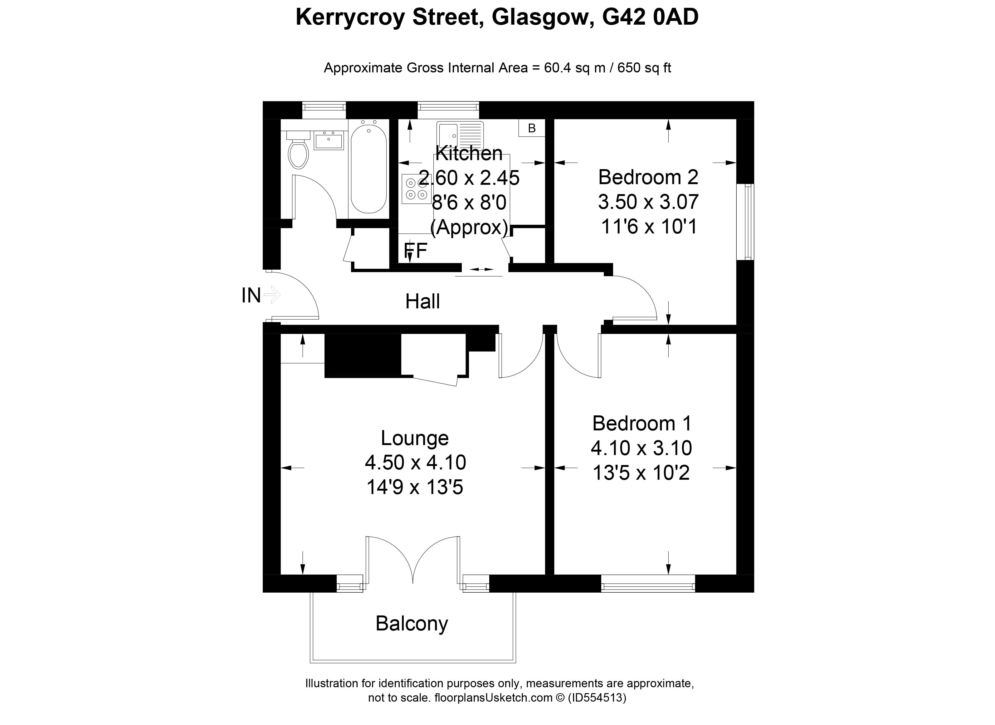 2 Bedrooms Flat for sale in Kerrycroy Street, Glasgow G42