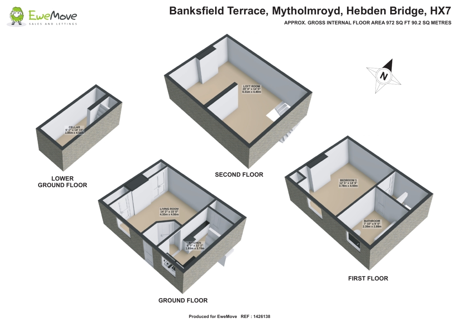 18, Banksfield Terrace, Hebden Bridge floorplan