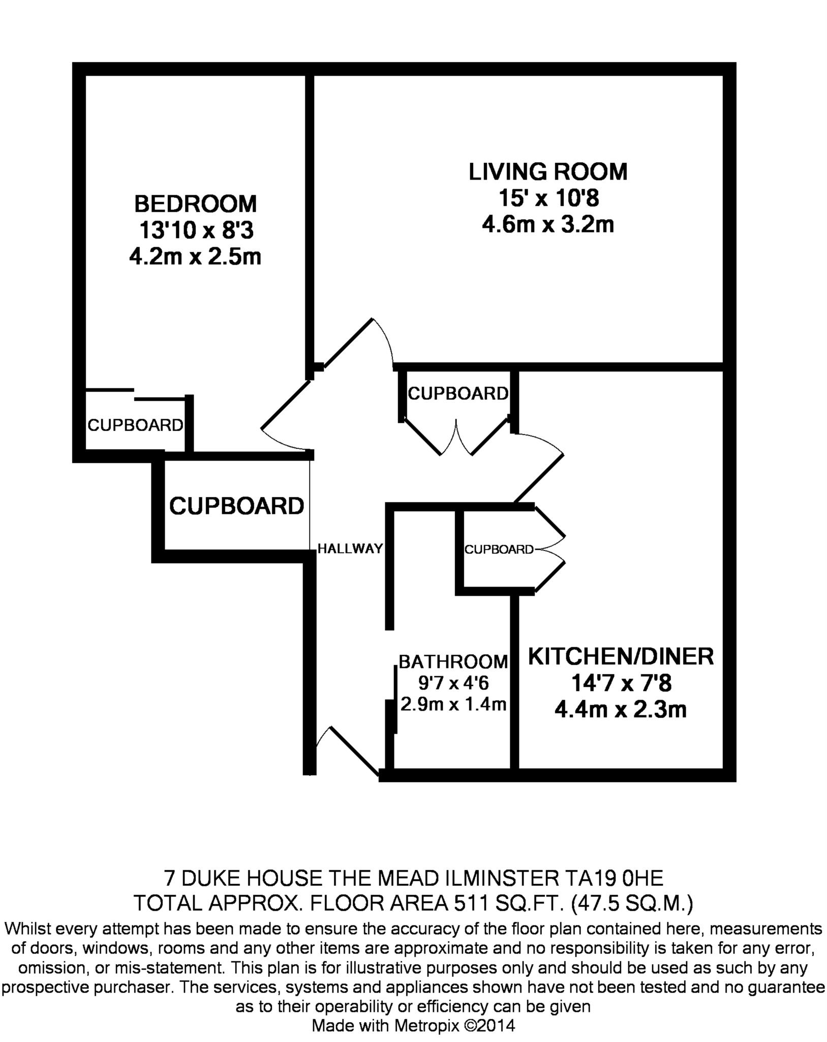 1 Bedrooms Flat to rent in The Mead, Ilminster TA19