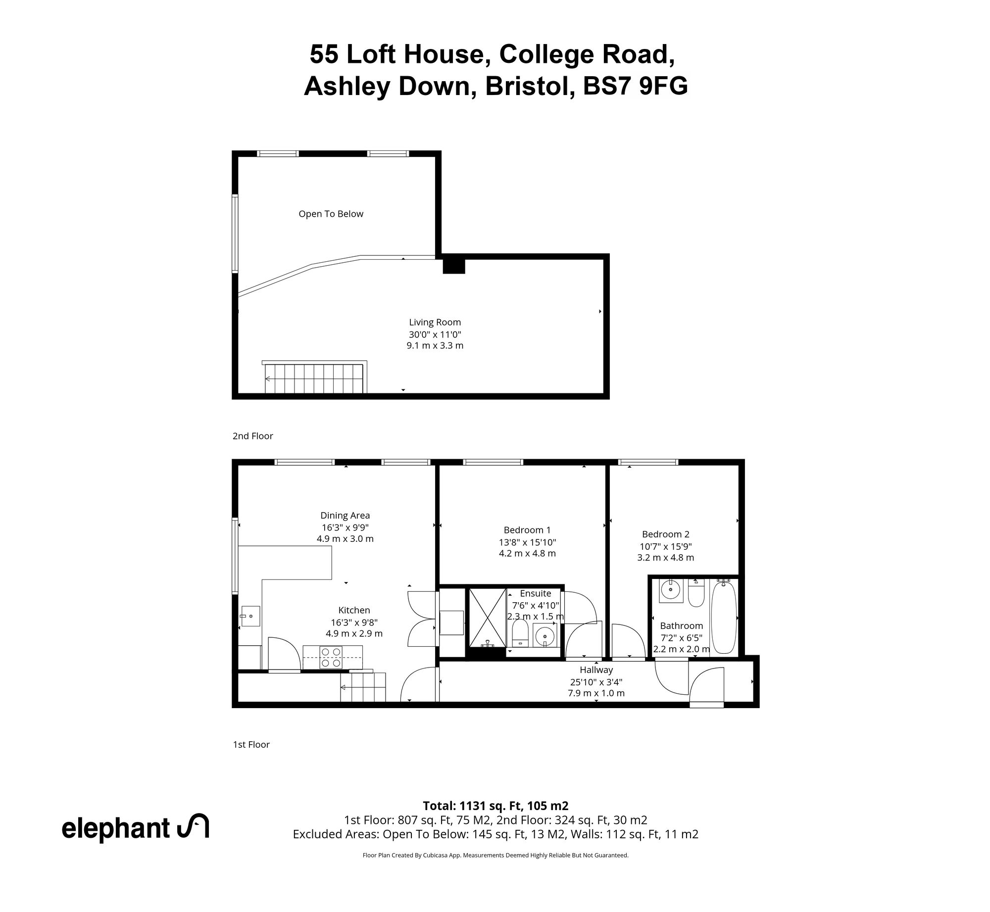 Flat 55, Loft House College Road, Bristol floorplan