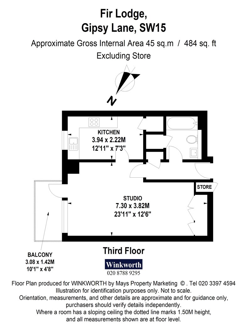 Flat 17, Fir Lodge, 3, Gipsy Lane, London floorplan