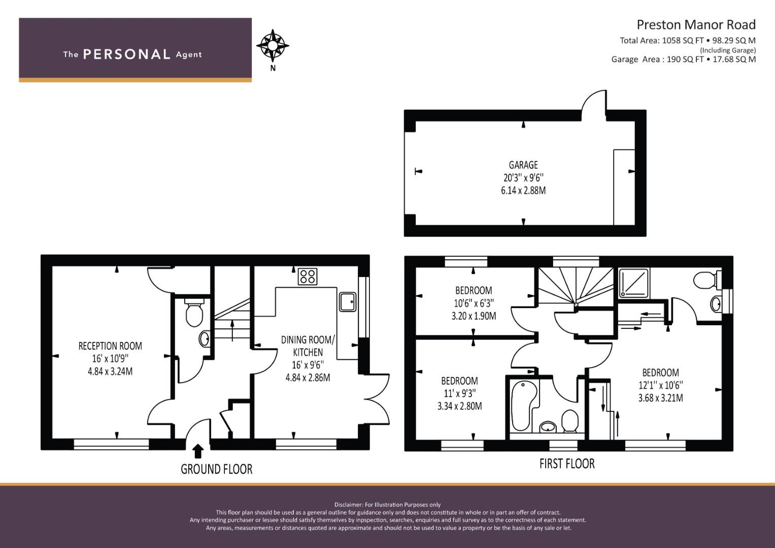 81, Preston Manor Road, Tadworth floorplan