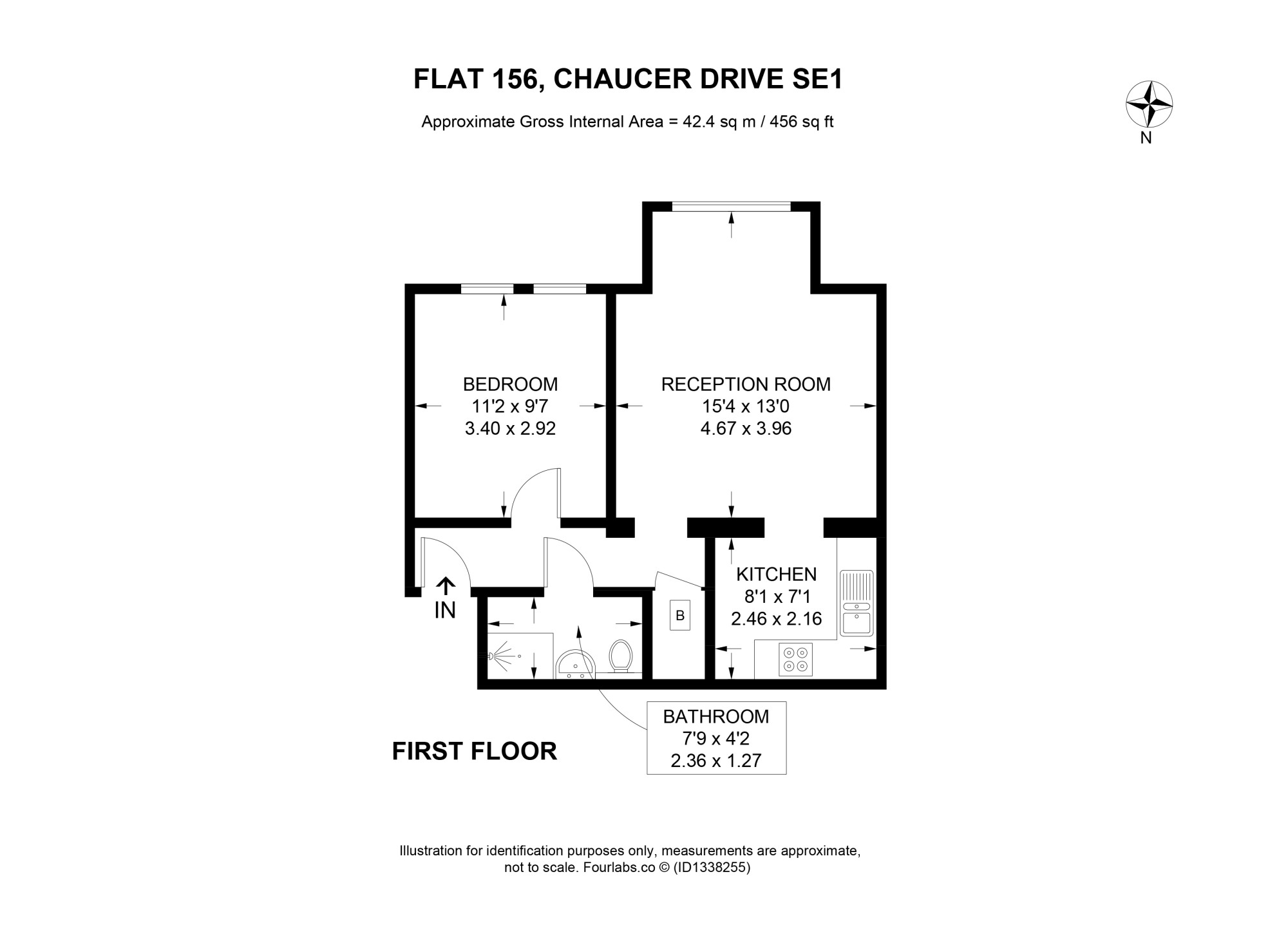 156, Chaucer Drive, London floorplan