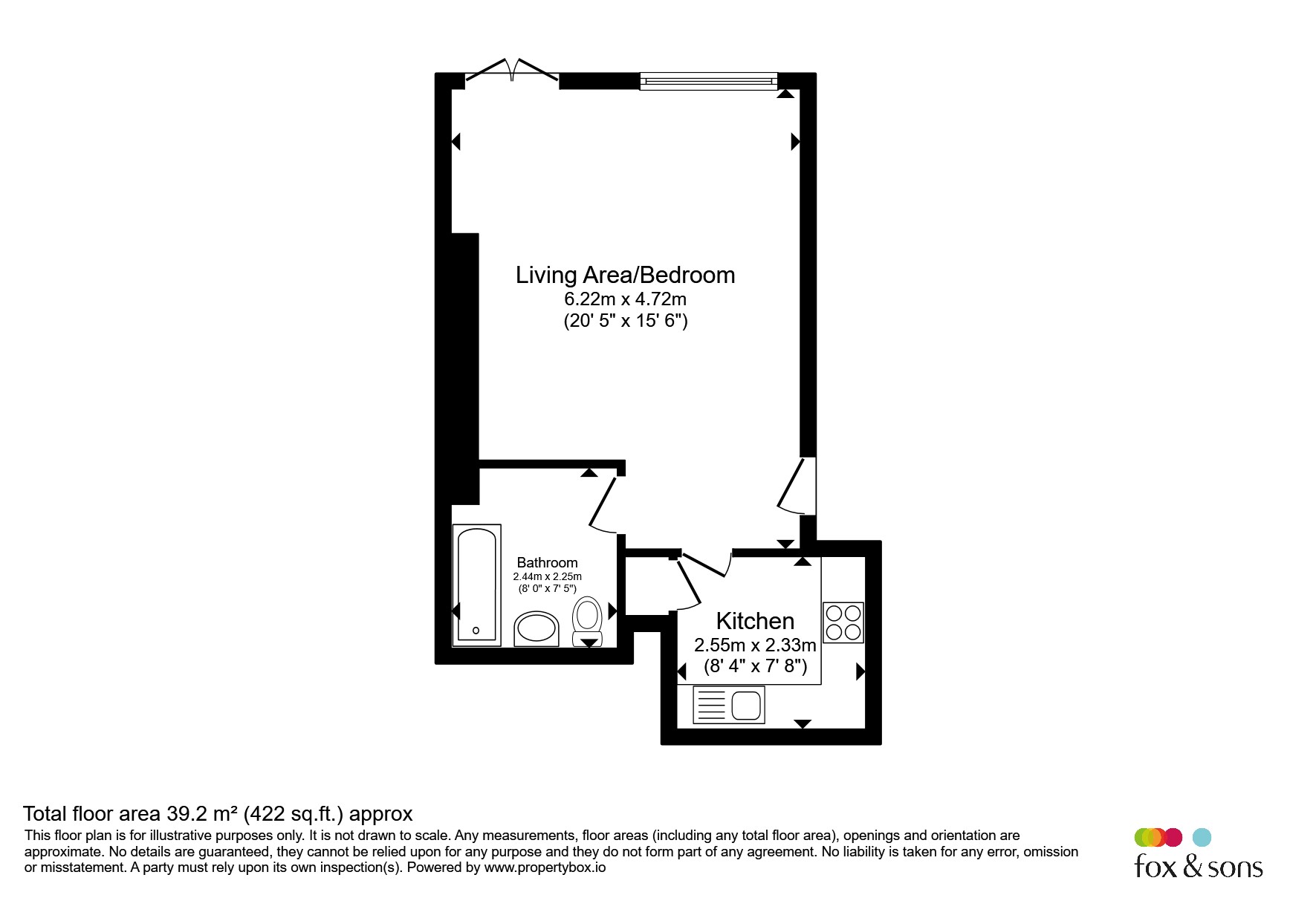 Flat 3, Hoddern House, 272, South Coast Road, Peacehaven floorplan