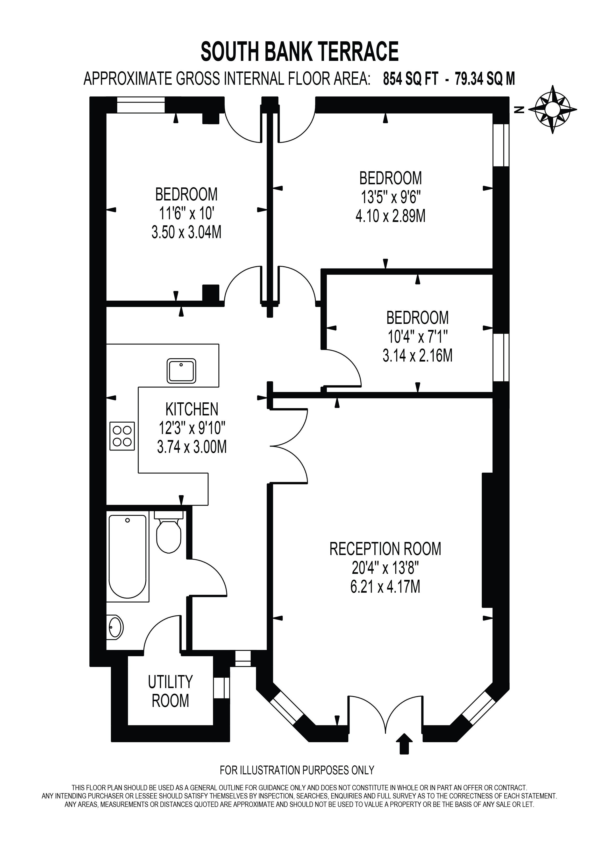 South Bank Terrace, Surbiton KT6, 3 bedroom flat for sale 62238986