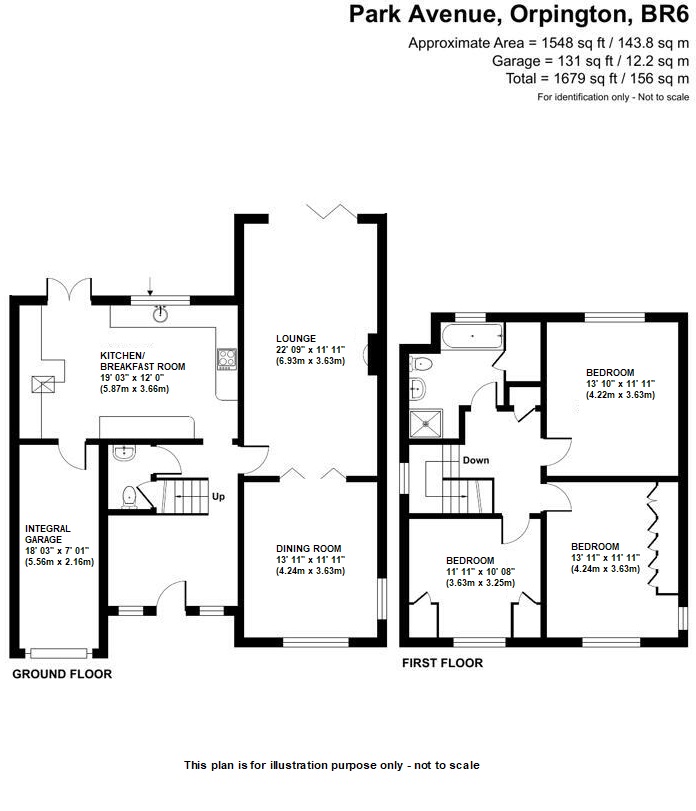 54, Park Avenue, Orpington floorplan