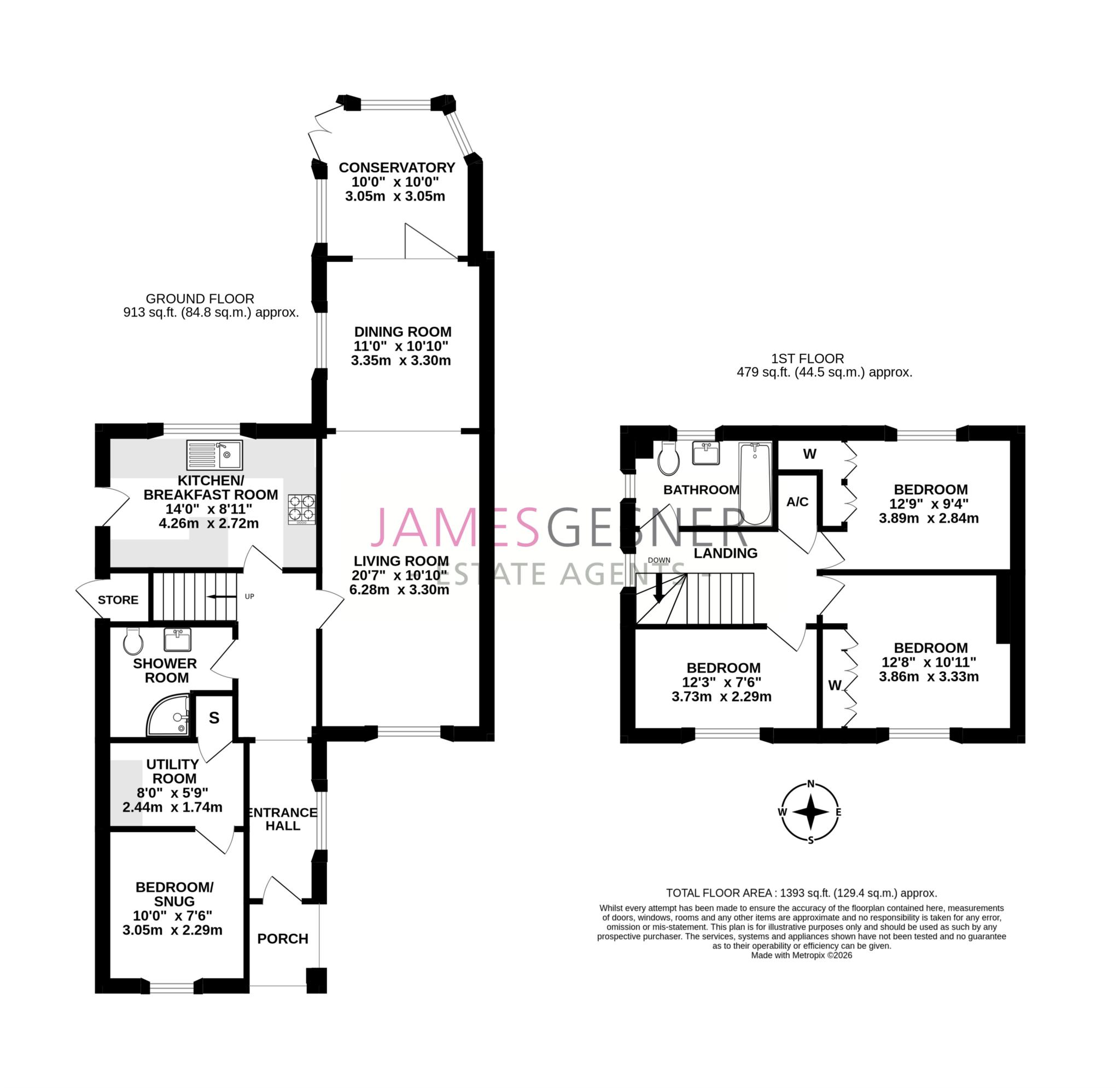 1, Icknield Close, Didcot floorplan