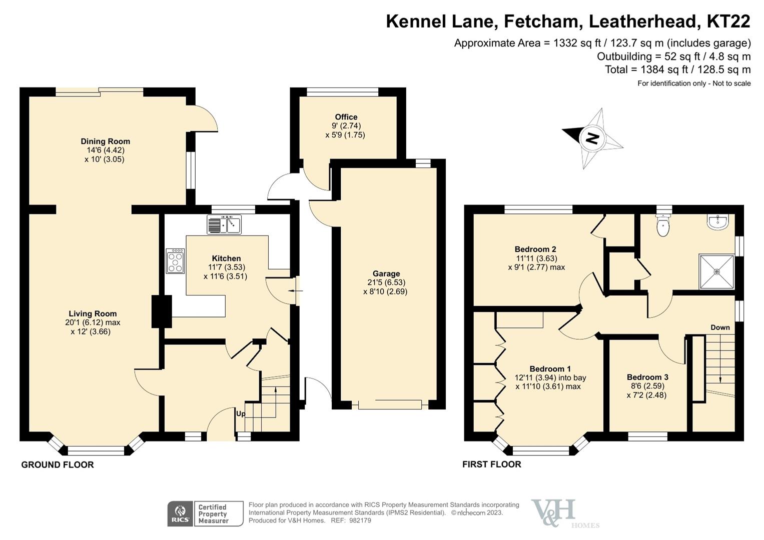 Kennel Lane, Fetcham, Leatherhead KT22, 3 bedroom detached house for