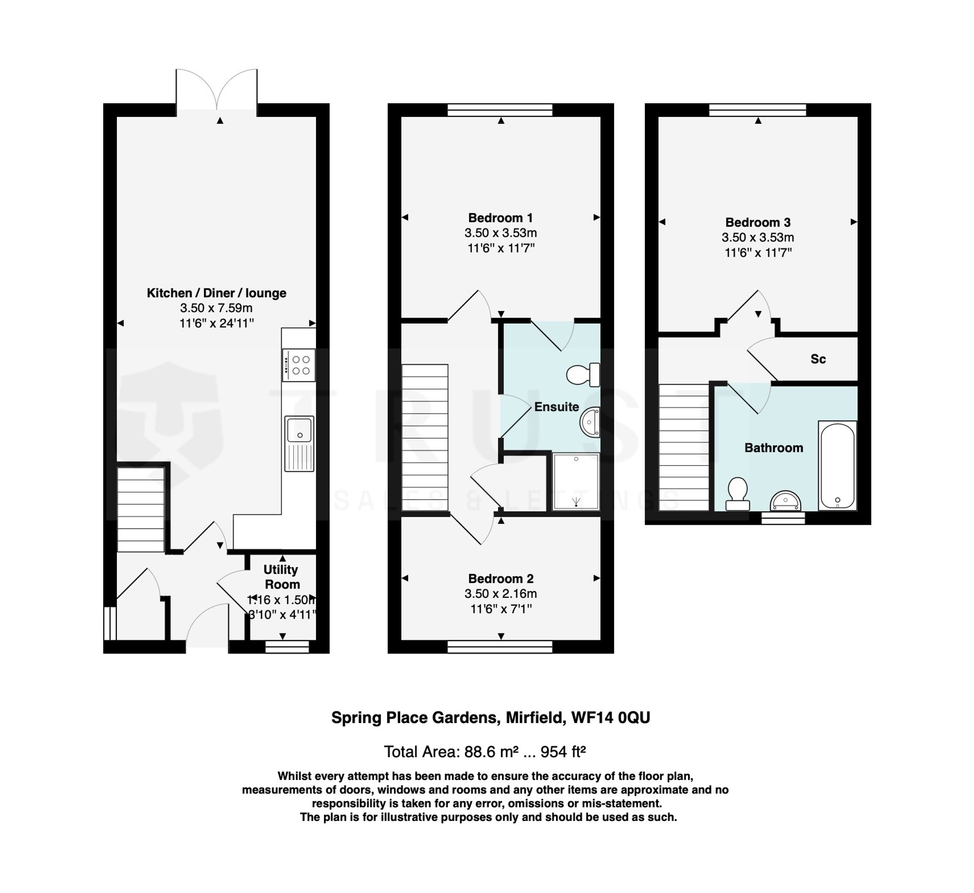 53 Spring Place Gardens, Mirfield floorplan
