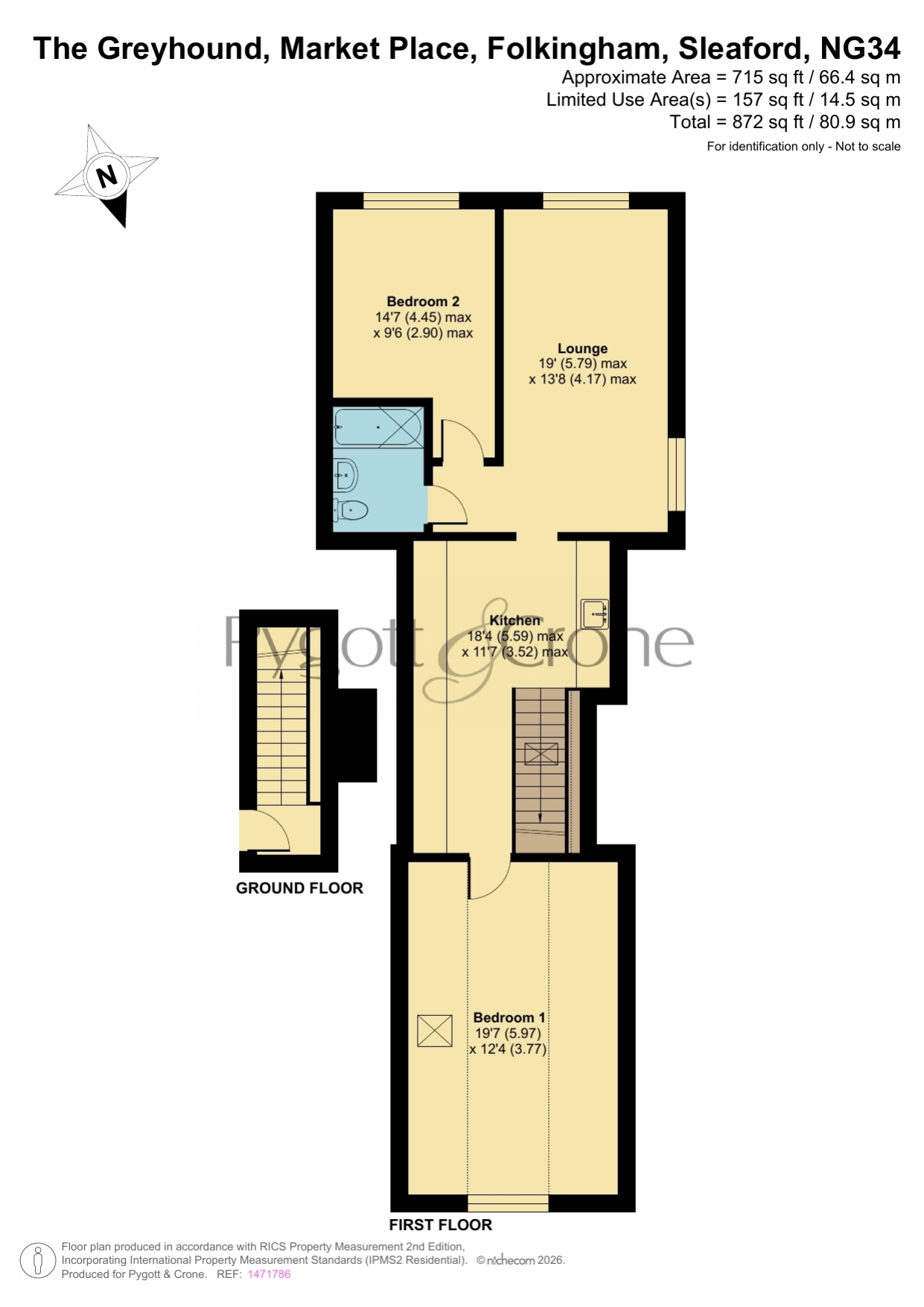 Apartment 8, The Greyhound, 37 Market Place, Sleaford floorplan