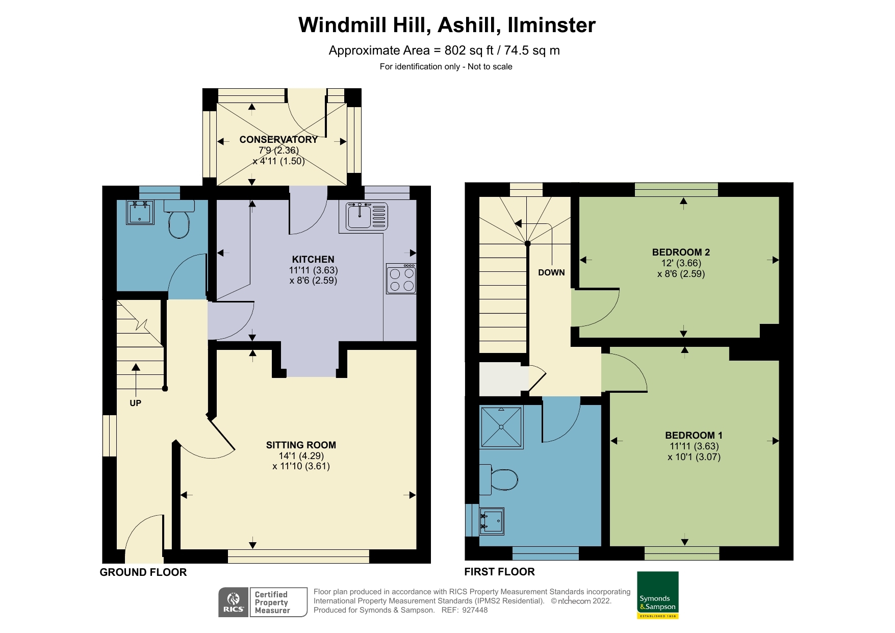 Windmill Hill, Ashill, Ilminster, Somerset TA19, 2 bedroom end terrace