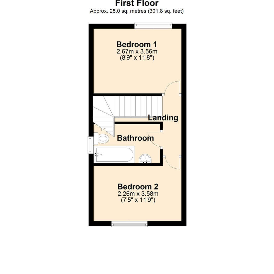 Little Oaks, Penryn TR10, 2 bedroom semidetached house for sale