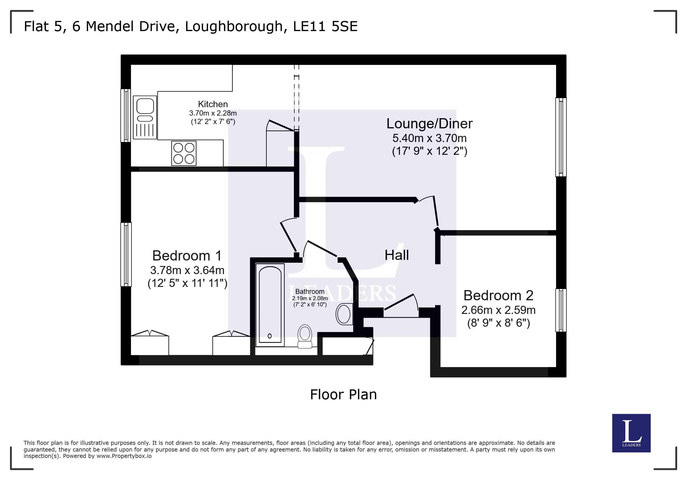 Flat 5, 6, Mendel Drive, Loughborough floorplan