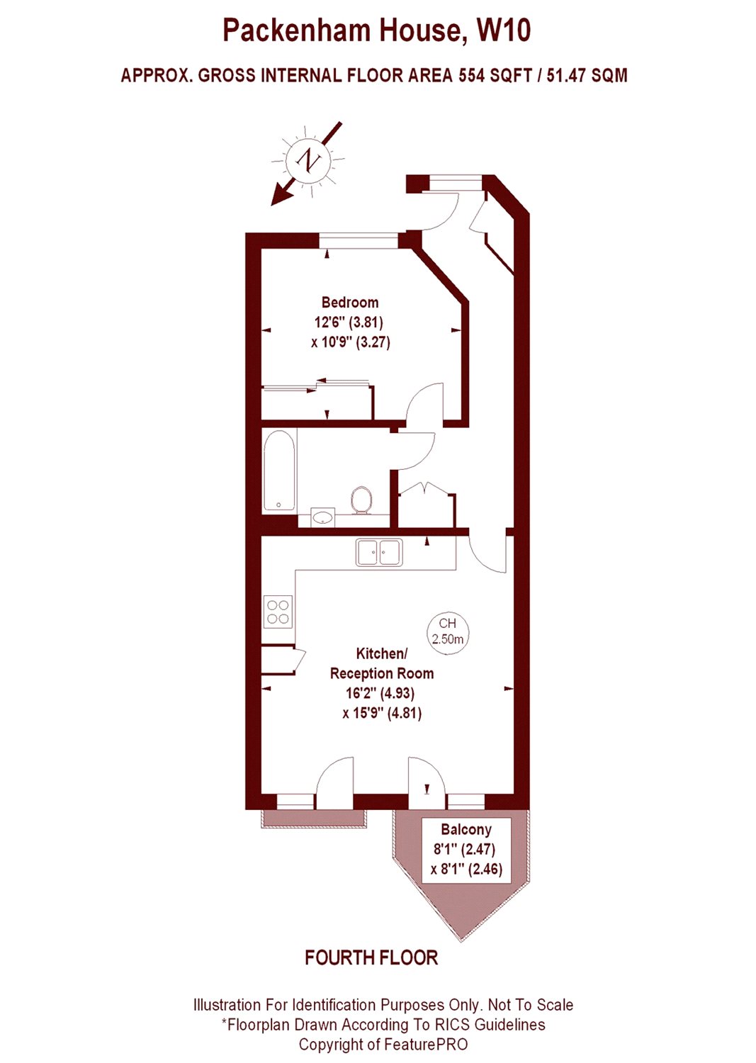 1 Bedrooms Flat to rent in Packenham House, 25 Lockton Street, London W10