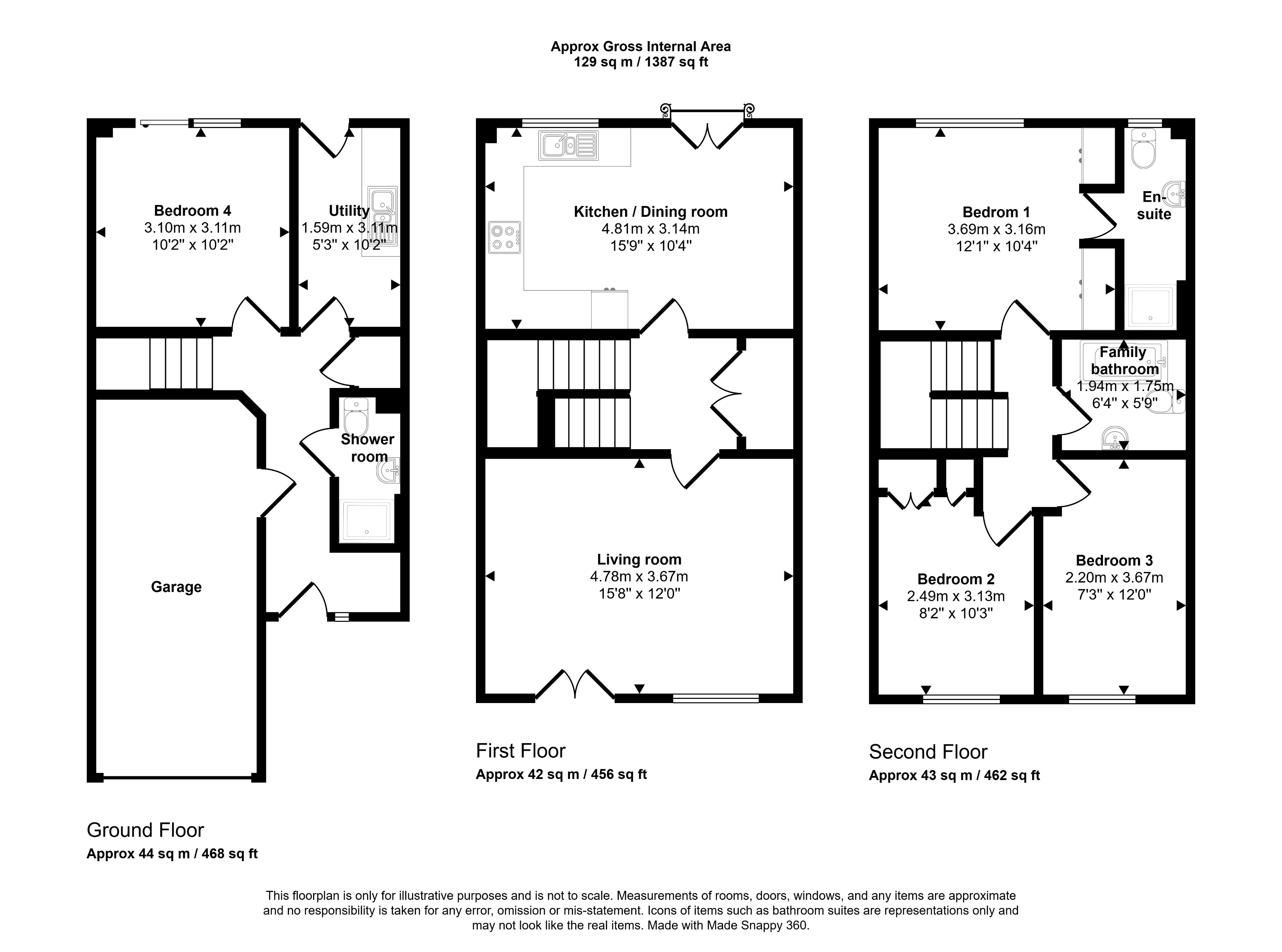 14, Aneurin Bevan Drive, Pontypridd floorplan