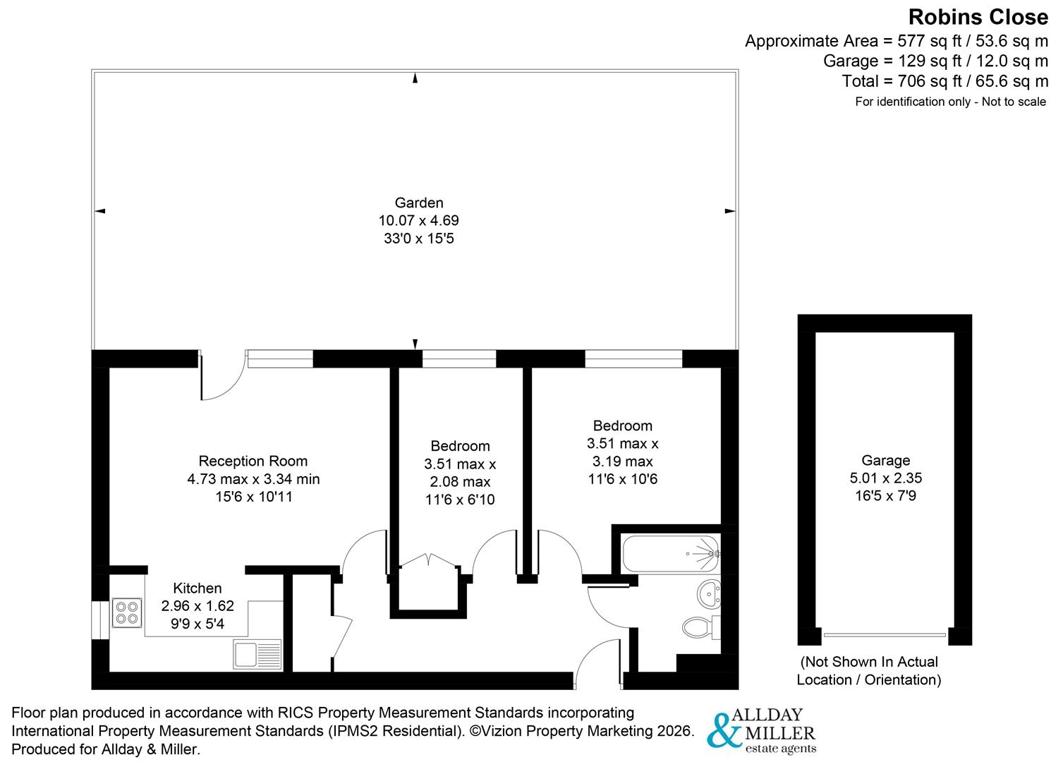 12, Robins Close, Uxbridge floorplan