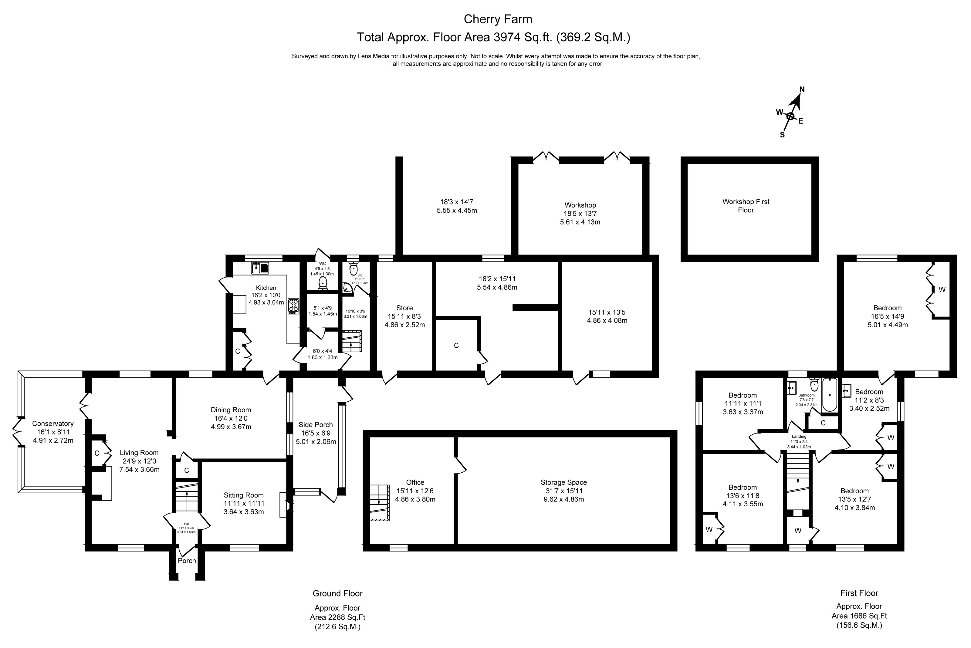 Cherry Farm, Upper Raby Road, Neston floorplan